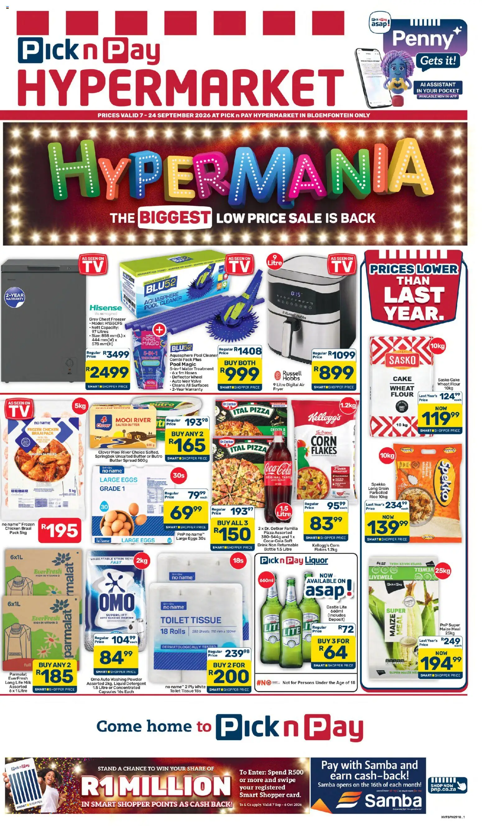 New Pick n Pay catalogue – valid from 07/09/2026 | Page: 1 | Products: Butter, Eggs, Water, Sugar