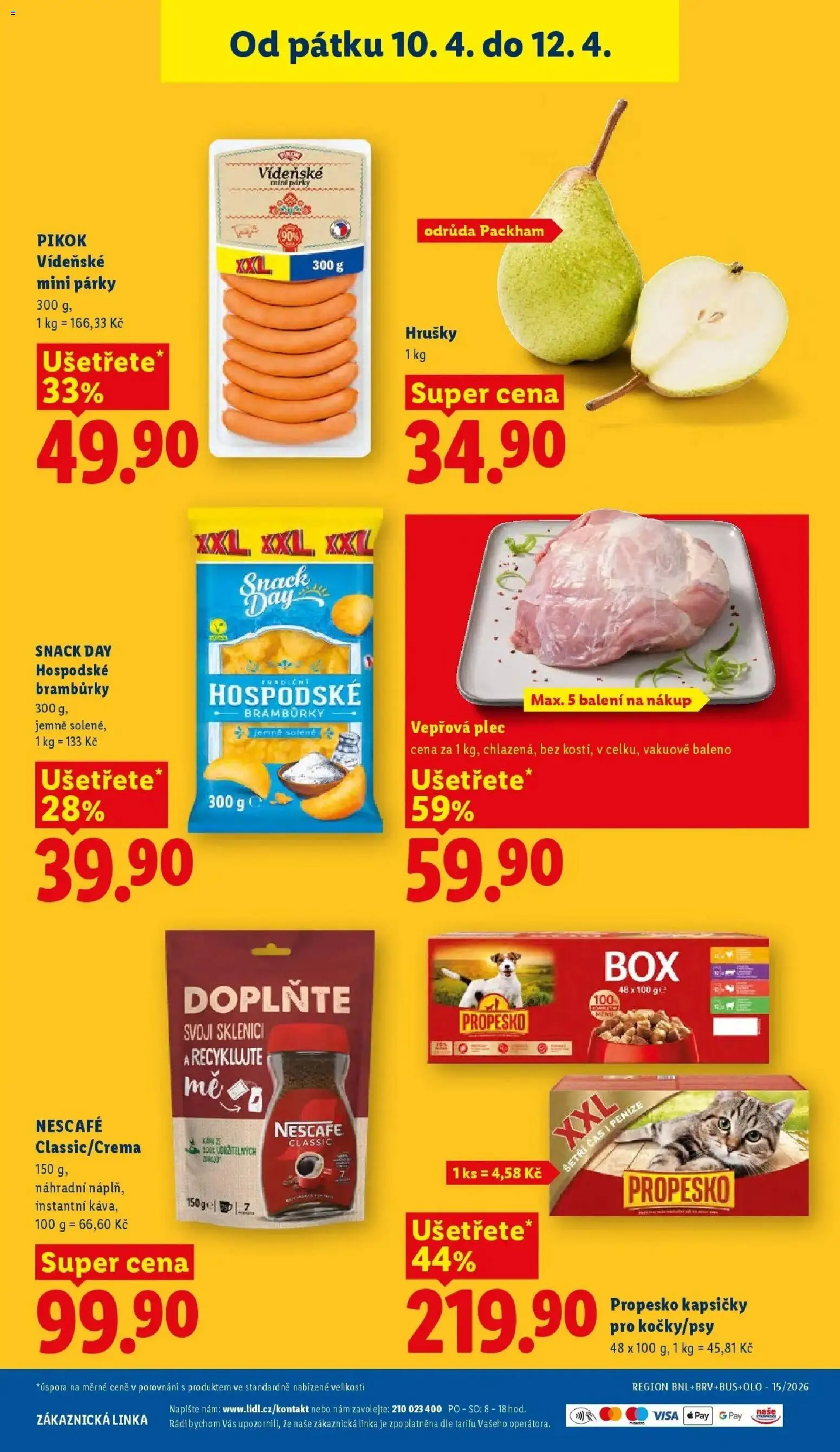 Lidl aktuální leták od 09.04.2026 | Strana: 43 | Produkty: Propesko, Bramburky, Nescafé, Pikok