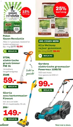 Welkoop folder - Voorbeeld van een folder van Welkoop, geldig van 07-09-2026 | Pagina: 27 | Producten: Grasmaaier, Gazonmest, Gewicht, Meststof