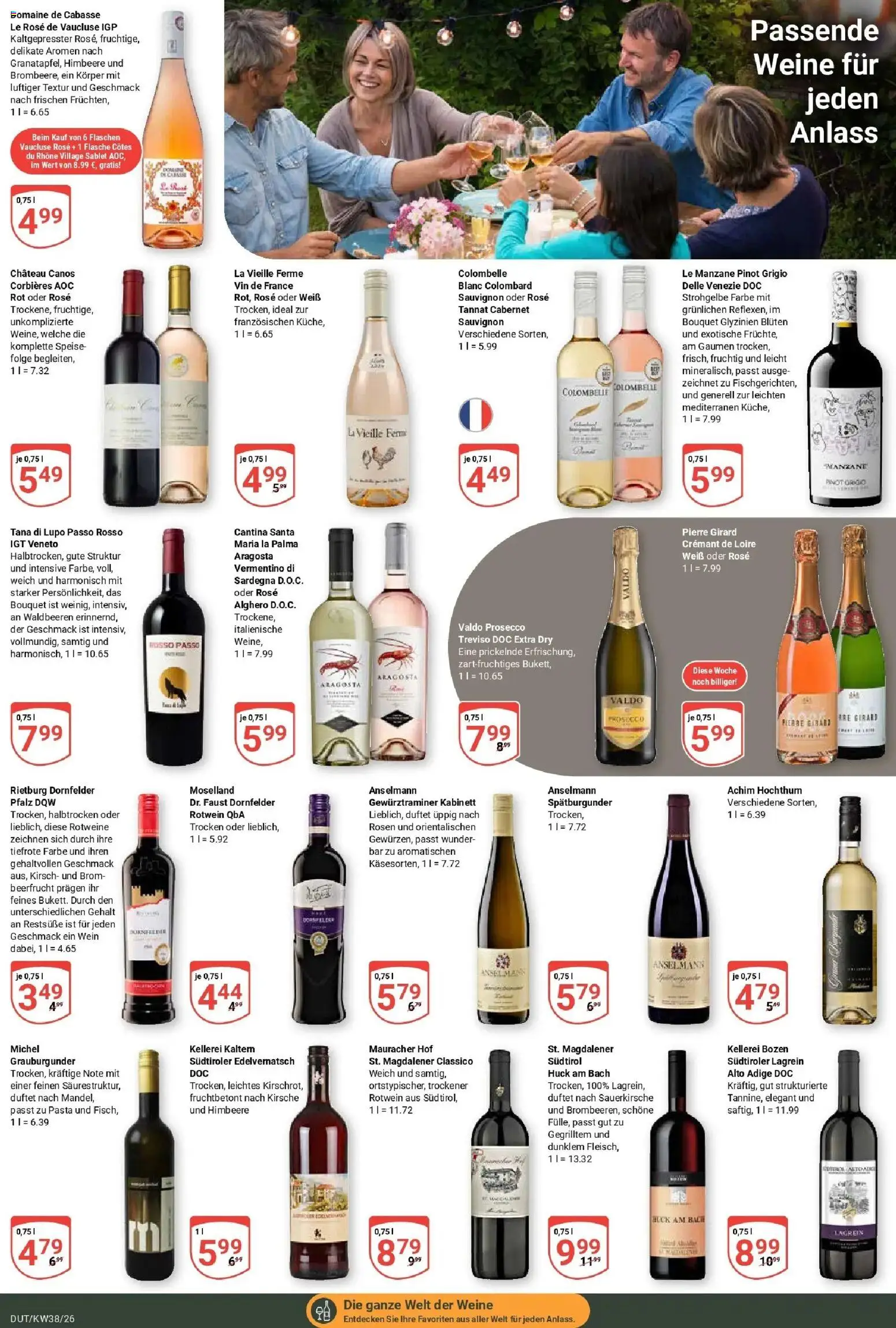 Globus Prospekt Wetzlar-Dutenhofen (ab 14.09.2026) » Angebote online | Seite: 18 | Produkte: Rotwein, Himbeere, Pasta, Wein