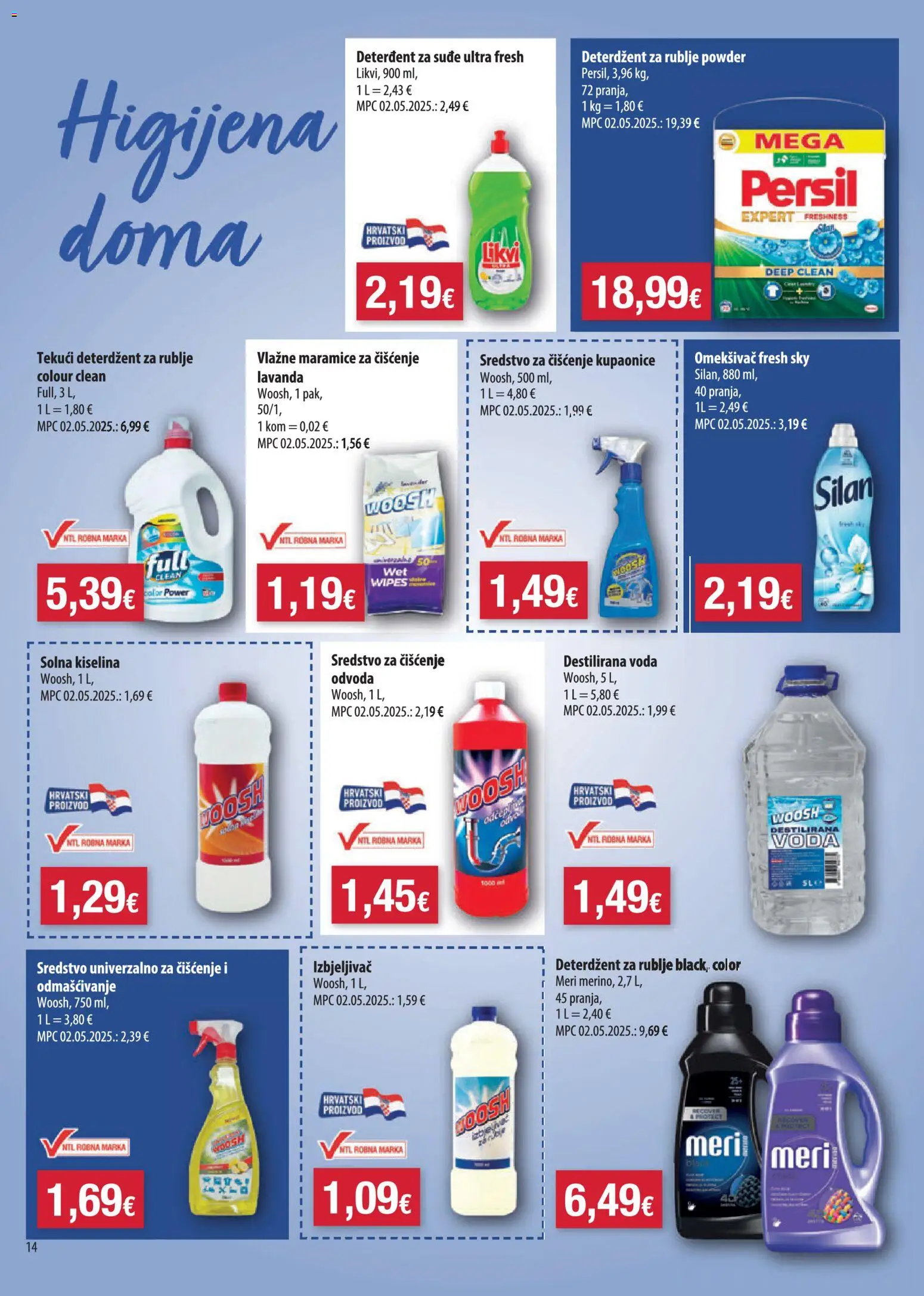 NTL katalog | vrijedi od 08.07.2026 | Stranica: 14 | Proizvodi: Vlažne maramice, Deterdžent, Tekući deterdžent, Persil