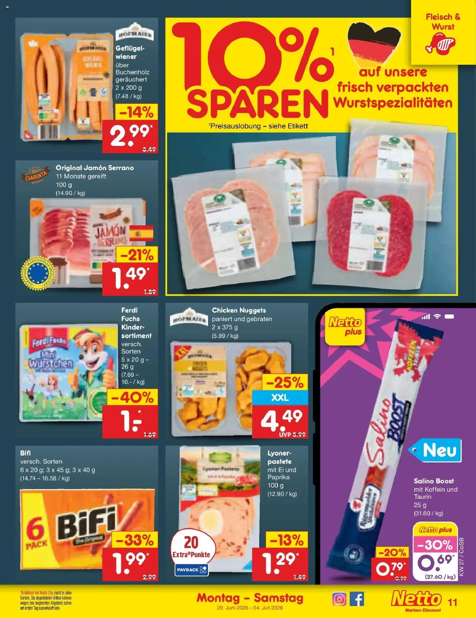 Netto Marken-Discount Prospekt Bitterfeld-Wolfen – gültig ab 29.06.2026 | Seite: 15 | Produkte: Bifi, Paprika, Wurst, Fleisch