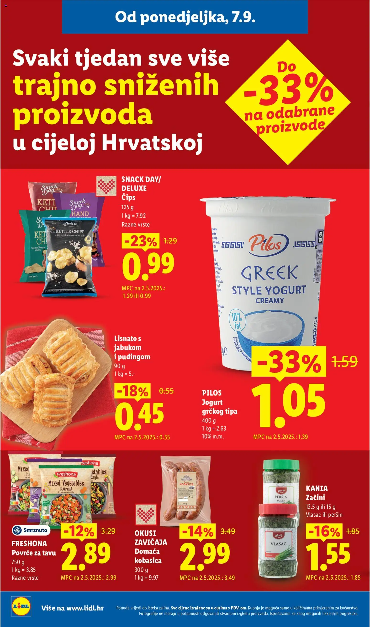 Lidl katalog | vrijedi od 28.09.2026 | Stranica: 10 | Proizvodi: Pilos, Freshona, Kania, Čips