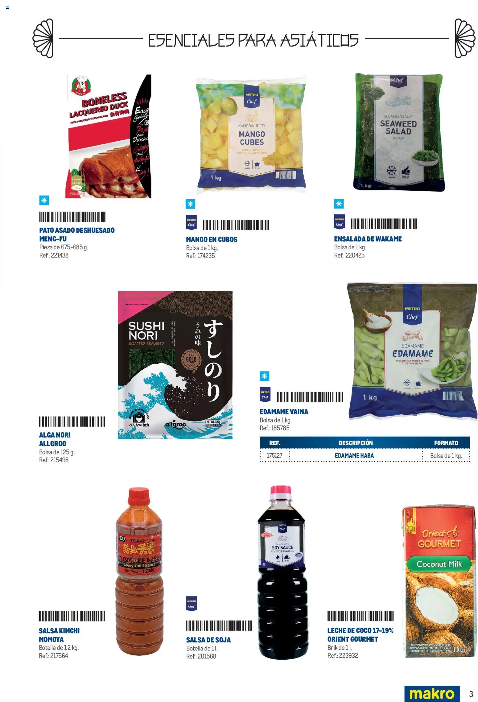 Makro Cocina Fusión Asiática Canarias II │ válido desde el 11.05.2026 | Página: 3 | Productos: Leche, Bolsa, Ρούτερ, Σιδερώστρα