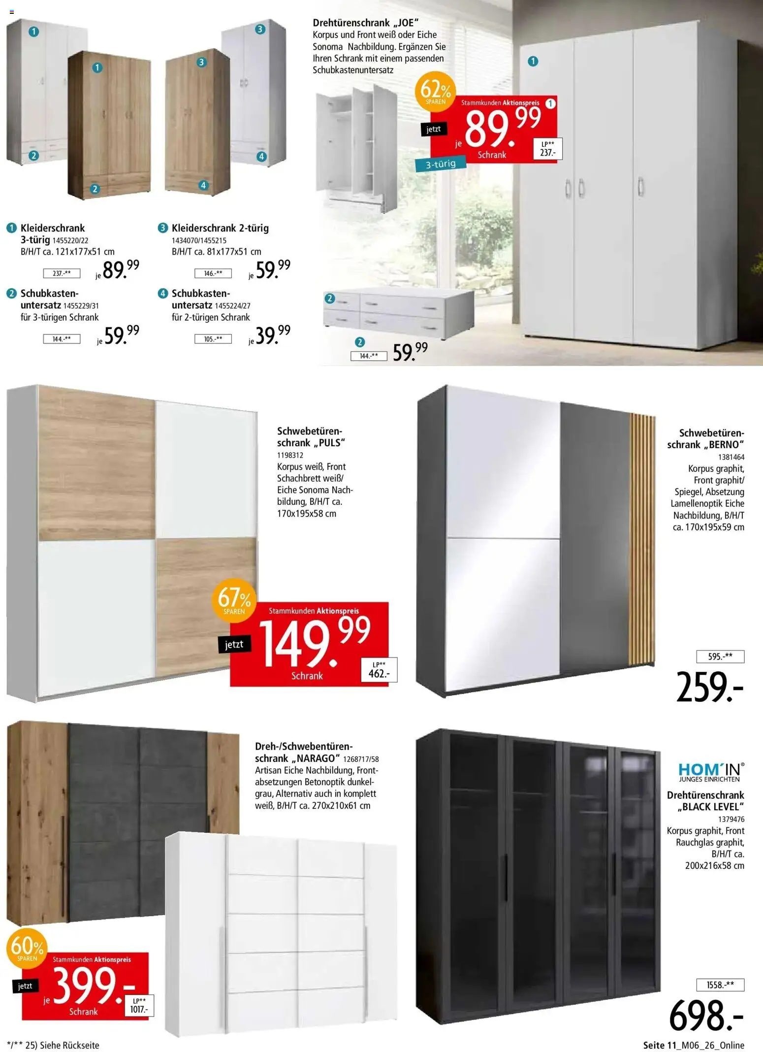 Zurbrüggen - Zurbrüggen: Unschlagbar günstig – gültig ab 01.05.2026 | Seite: 11 | Produkte: Kleiderschrank, Drehtürenschrank, Schrank