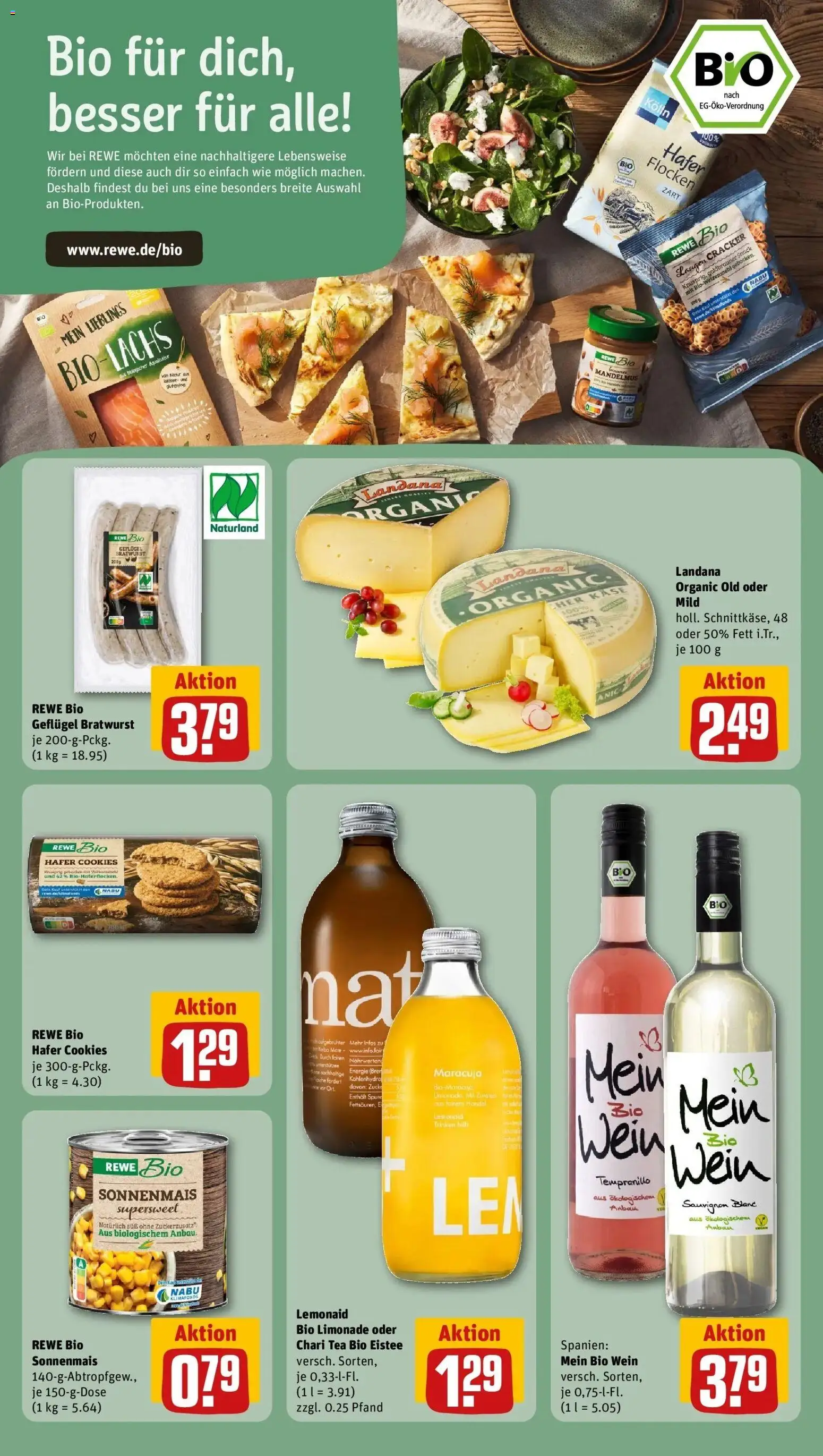 REWE Prospekt ab 10.08.2026 zum Blättern » Angebote | Seite: 26 | Produkte: Käse, Bratwurst, Limonade, Flocken
