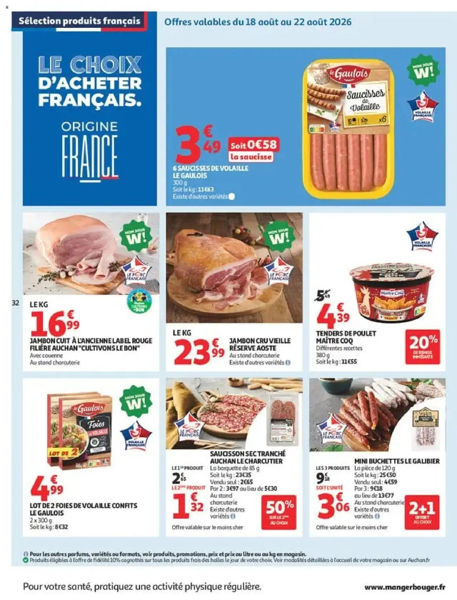 {H1} | Page: 32 | Produits: Saucisson sec, Volaille, Saucisses, Tenders de poulet