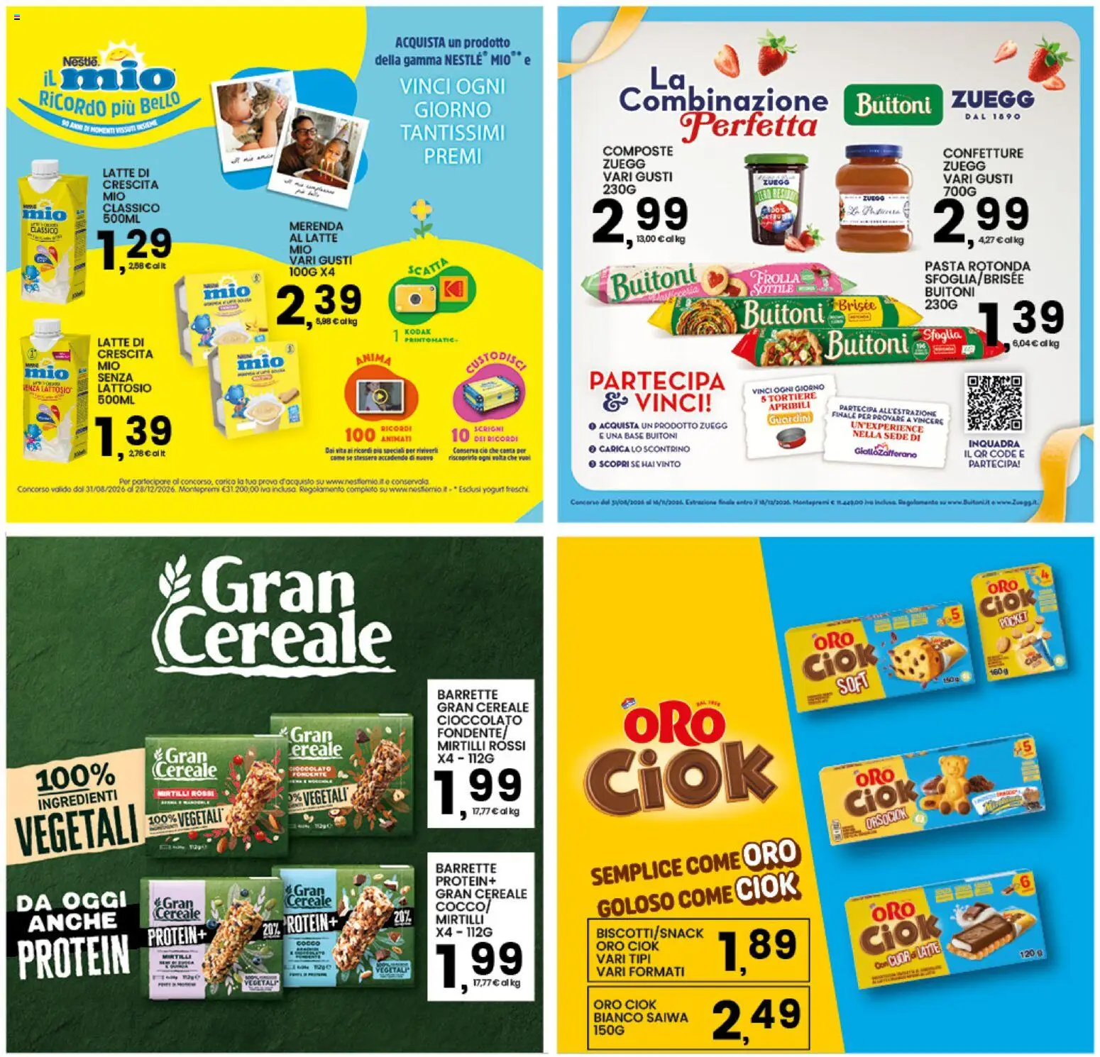 Volantino Interspar del 31/08/2026 | Pagina: 28 | Prodotti: Latte, Pasta, Conserve, Senza lattosio