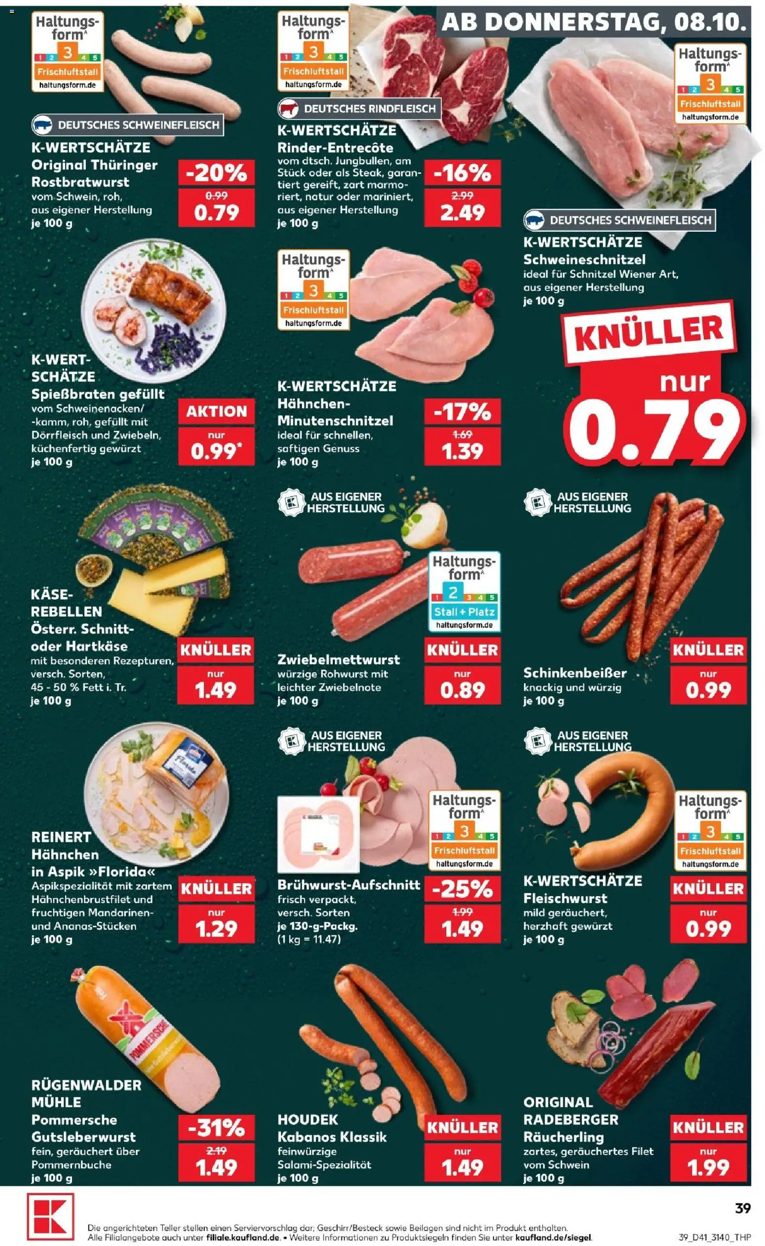 Kaufland Prospekt Leipzig – gültig ab 08.10.2026 | Seite: 41 | Produkte: Mühle, Käse, Schnitzel, Rindfleisch