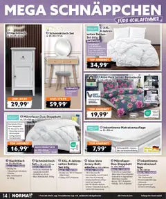 Norma Bestellmagazin Mai 2026 ab 08.05.2026 gültig | Seite: 14 | Produkte: Top, Hocker, Kopfkissen, Wasser