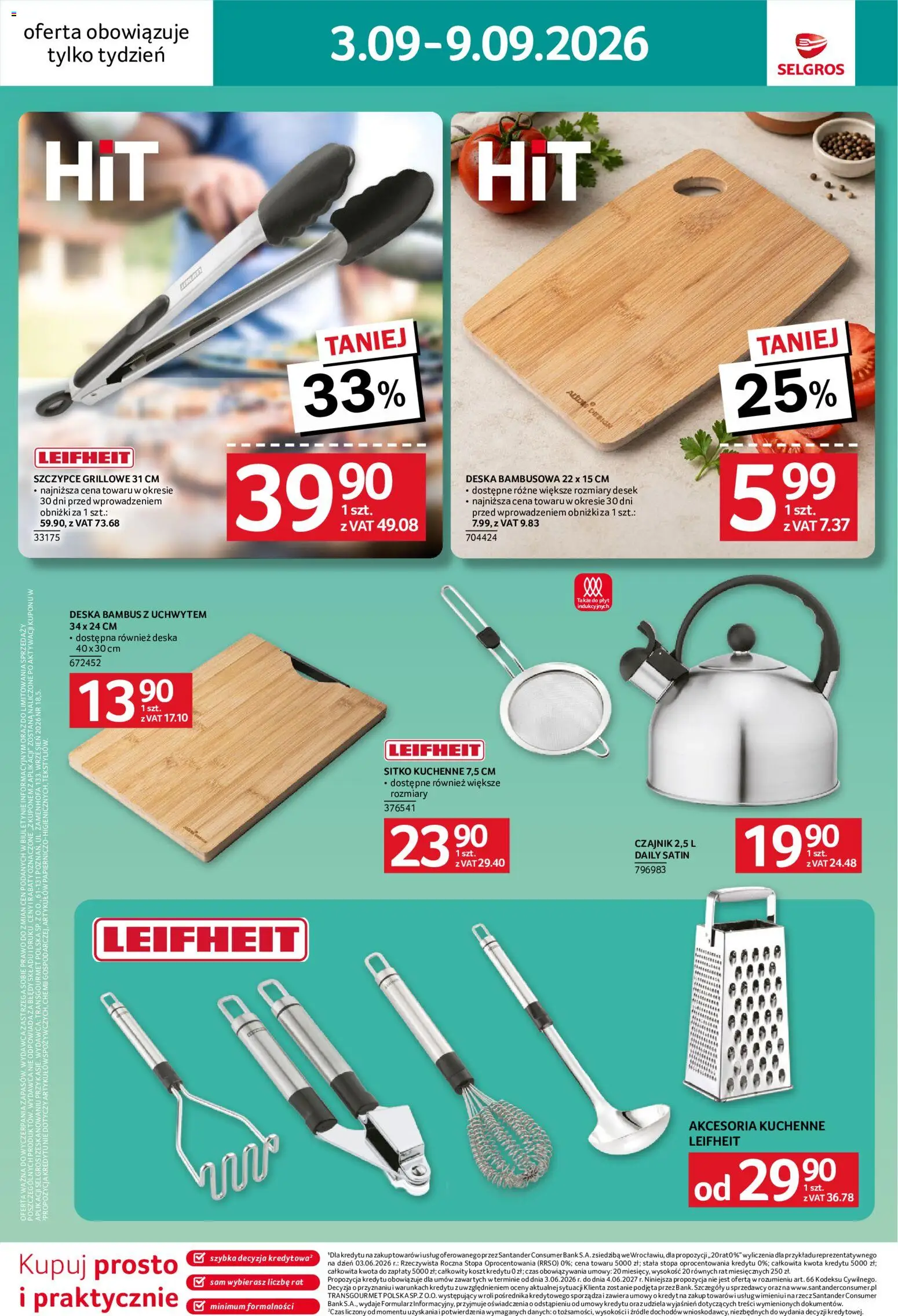 Selgros cash&carry gazetka - Jeszcze więcej super promocji od 03.09.2026 | Strona: 11 | Produkty: Czajnik