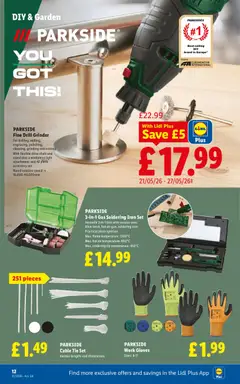 Preview of Lidl - Weekly valid from 21.05.2026 | Page: 16 | Products: Drill, Cable, Iron, Grinder