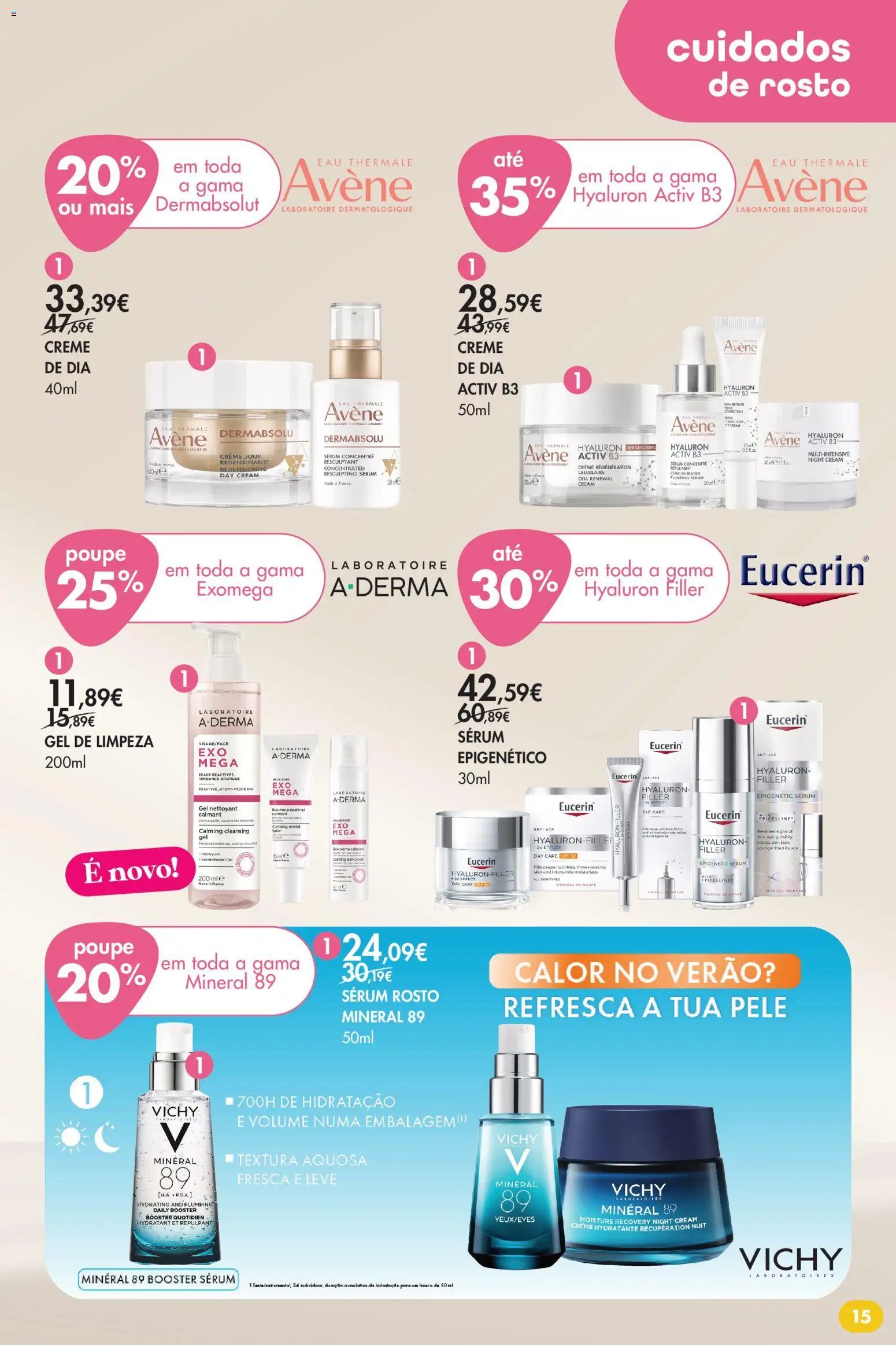 Pingo Doce folheto Bem Estar Verão 2 Lojas Madeira │ válido de 14/07/2026 | Página: 15 | Produtos: Sérum, Creme, Gel de limpeza