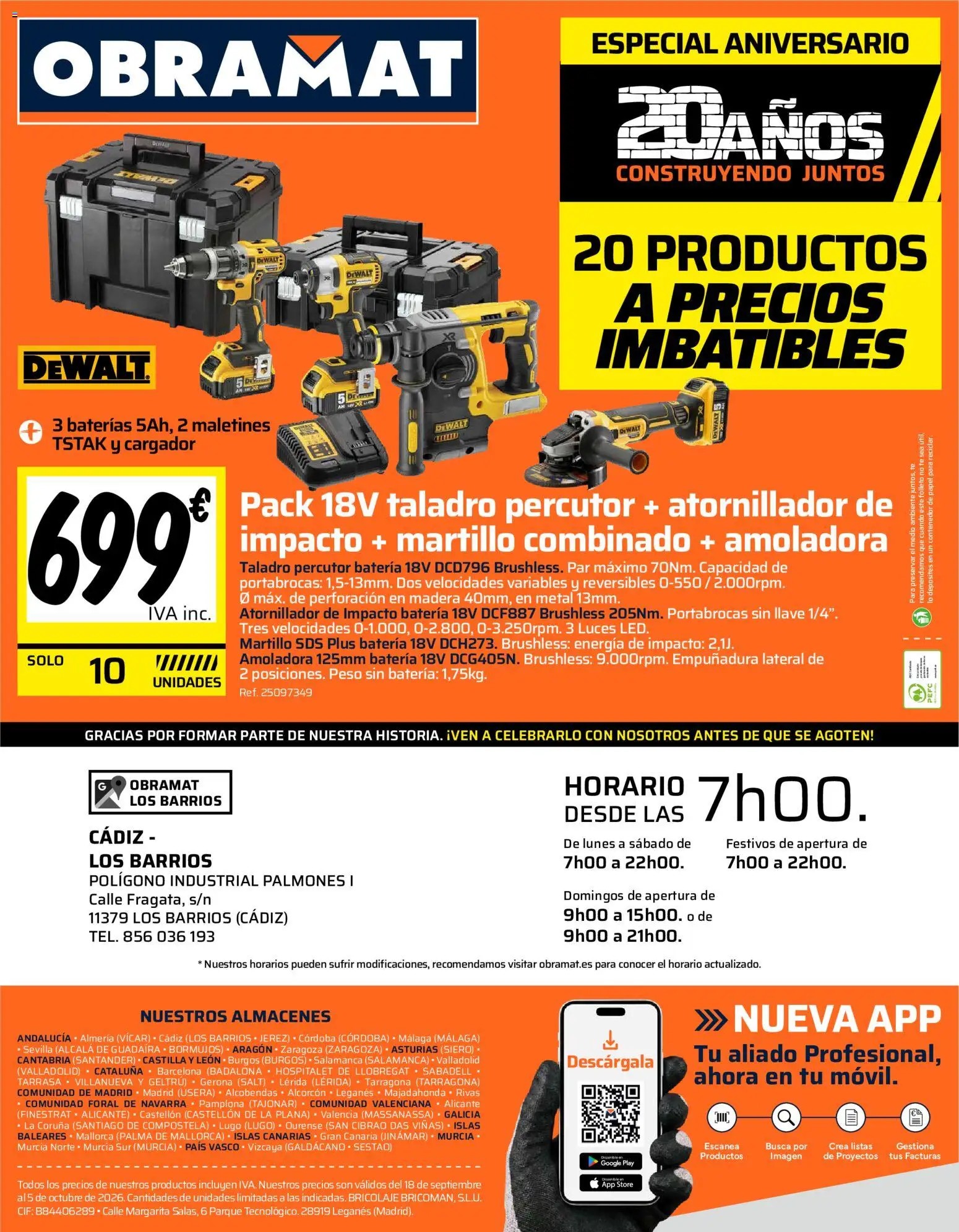 Obramat - Los Barrios │ válido desde el 18/09/2026 | Página: 8 | Productos: Taladro percutor, Té, Peso, Batería
