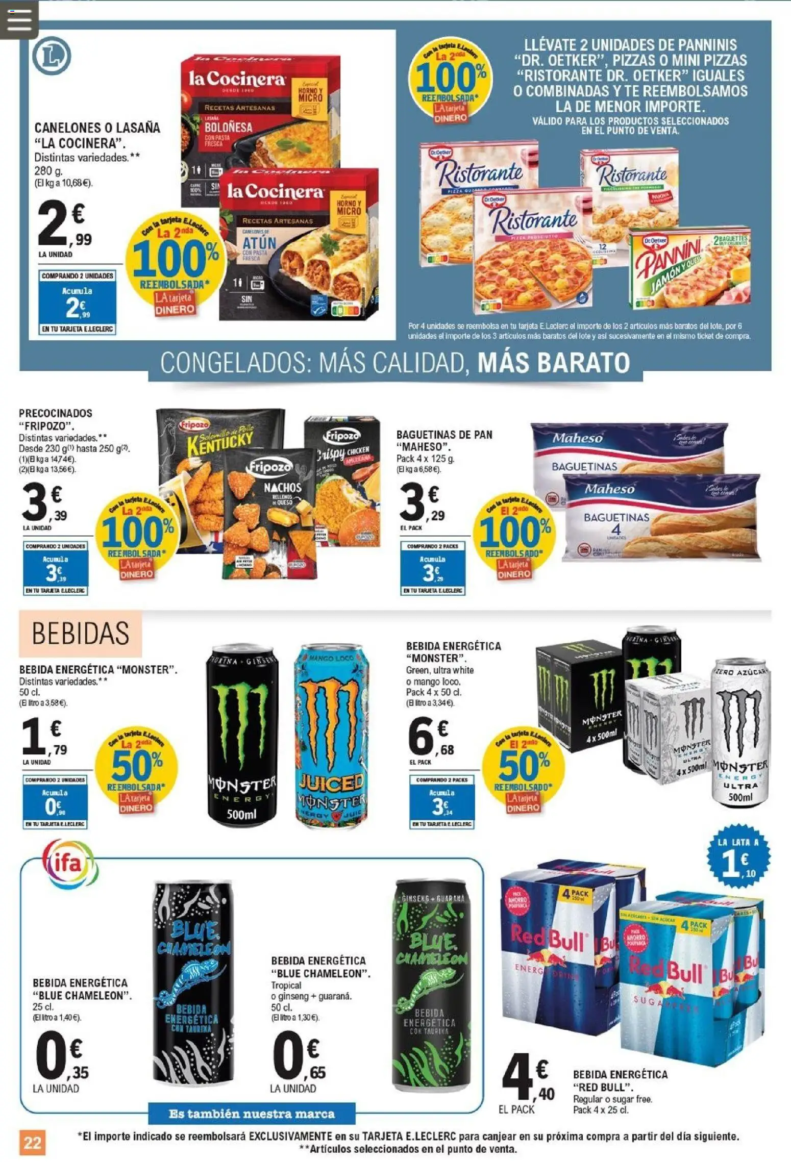 E.Leclerc folleto │ válido desde el 11/03/2026 | Página: 22 | Productos: Jamón, Ρούτερ, Lasaña, Canelones