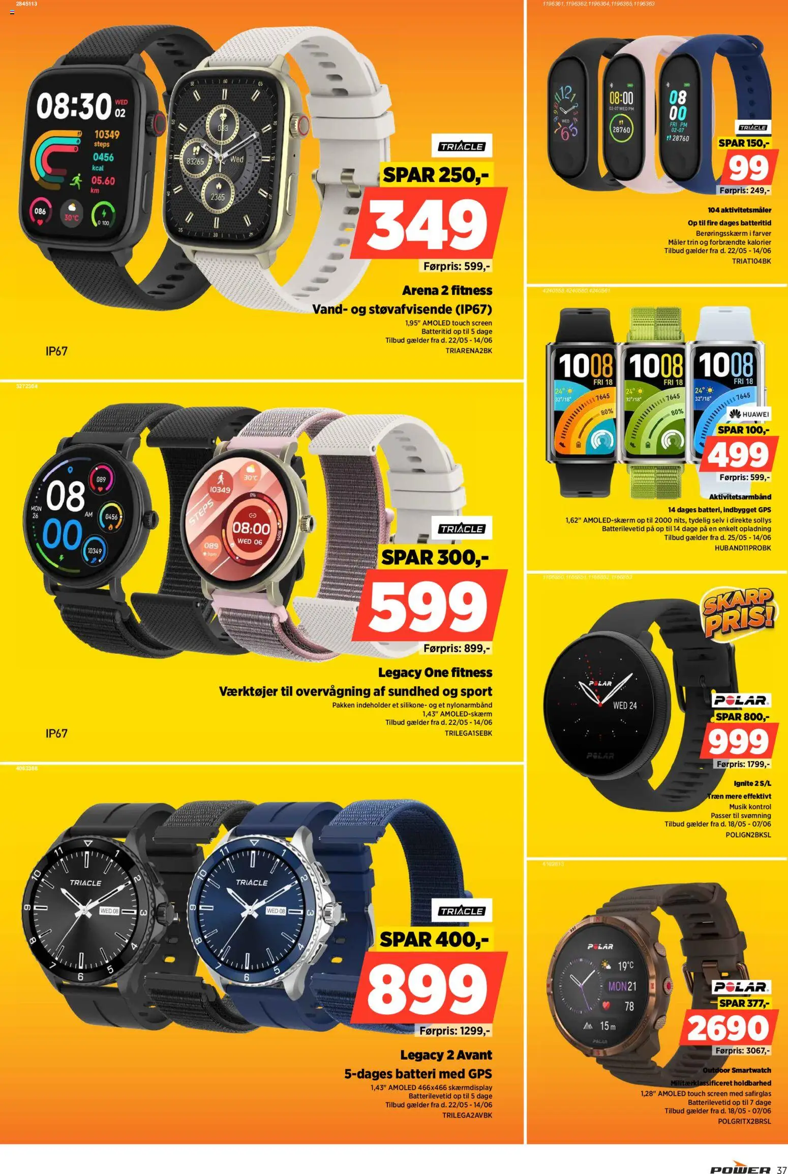 Power tilbudsavis – gyldig fra 22.05.2026 | Side: 37 | Produkter: GPS, Batteri, Smartwatch