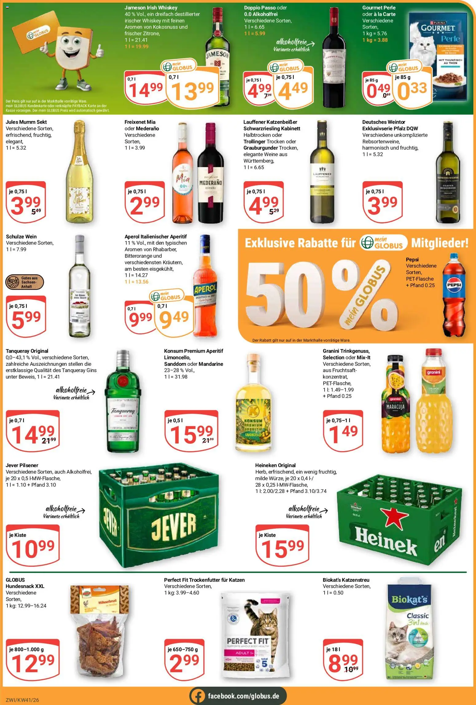 Globus Prospekt Zwickau – gültig ab 05.10.2026 | Seite: 4 | Produkte: Mumm sekt, Sanddorn, Heineken, Jever