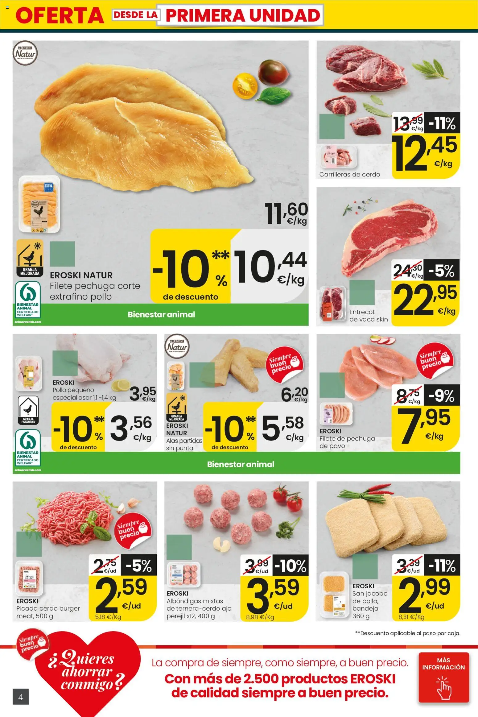 Eroski folleto │ válido desde el 01/10/2026 | Página: 4 | Productos: Ajo, Entrecot, Filete, Bandeja