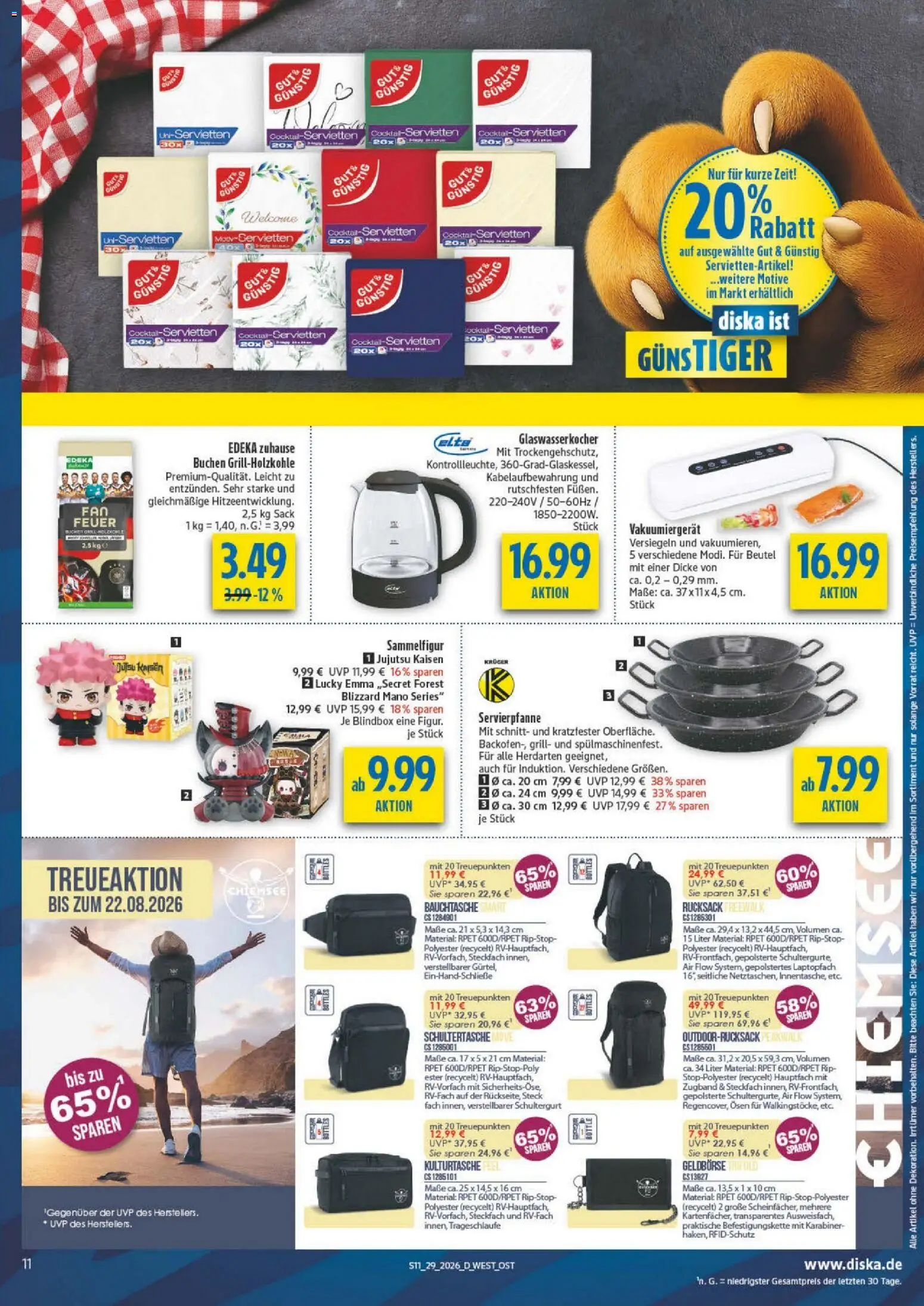Diska - Diska Angebote Bayern KW28 – gültig ab 13.07.2026 | Seite: 11 | Produkte: Grill, Rucksack
