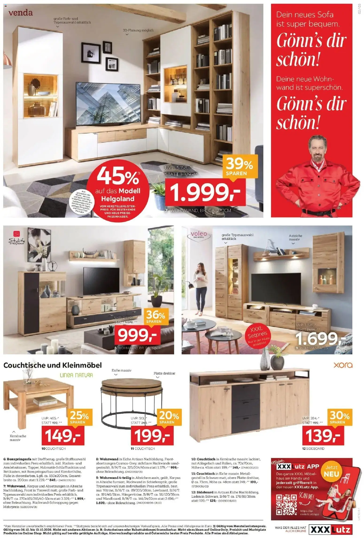 XXXLutz Hauptprospekt von 06.10.2026 - Aktuelle Angebote | Seite: 3 | Produkte: Sofa, Couchtisch