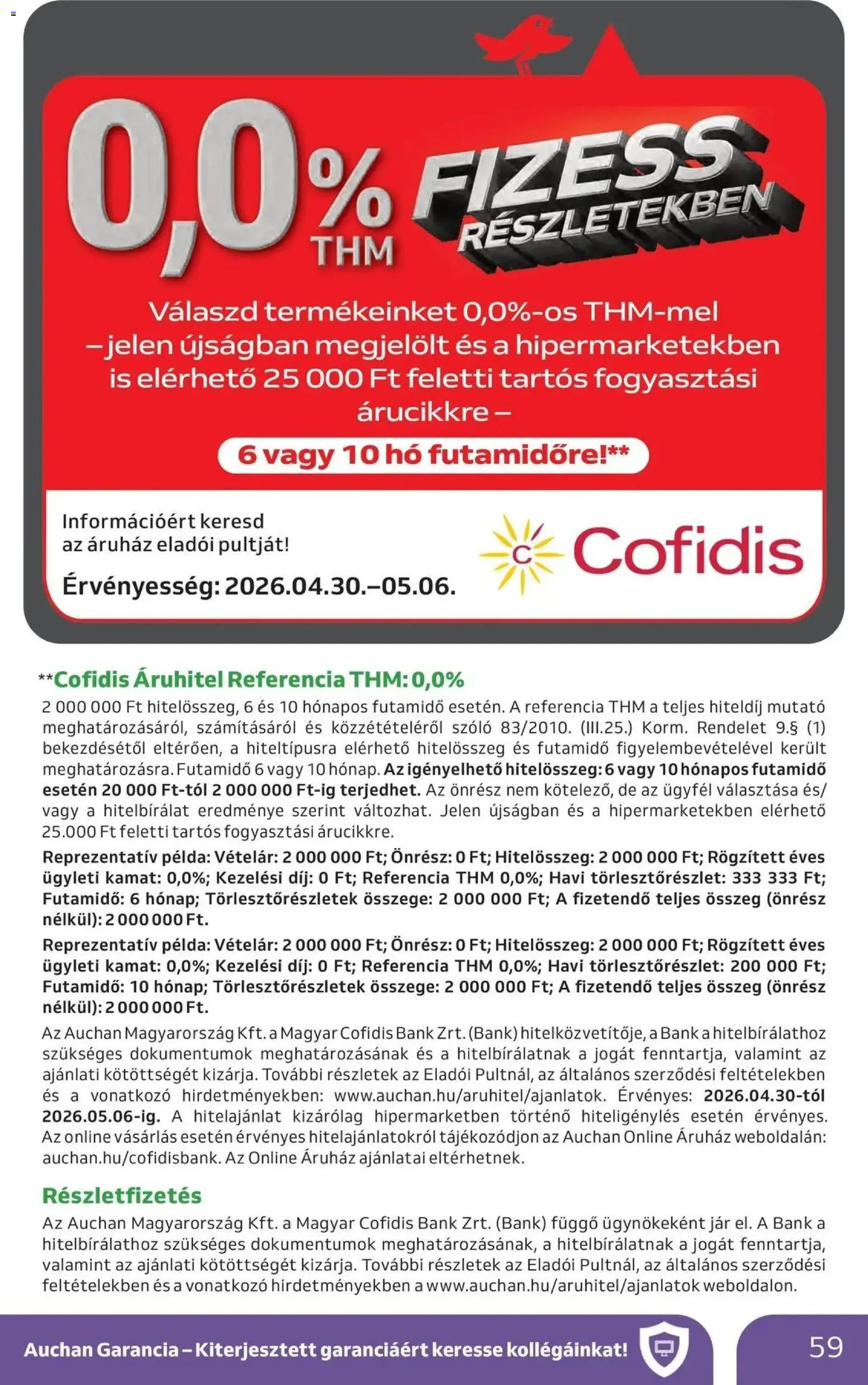 Auchan akciós ujság - amely érvényes a következő dátumtól: 30.04.2026 | Oldal: 59