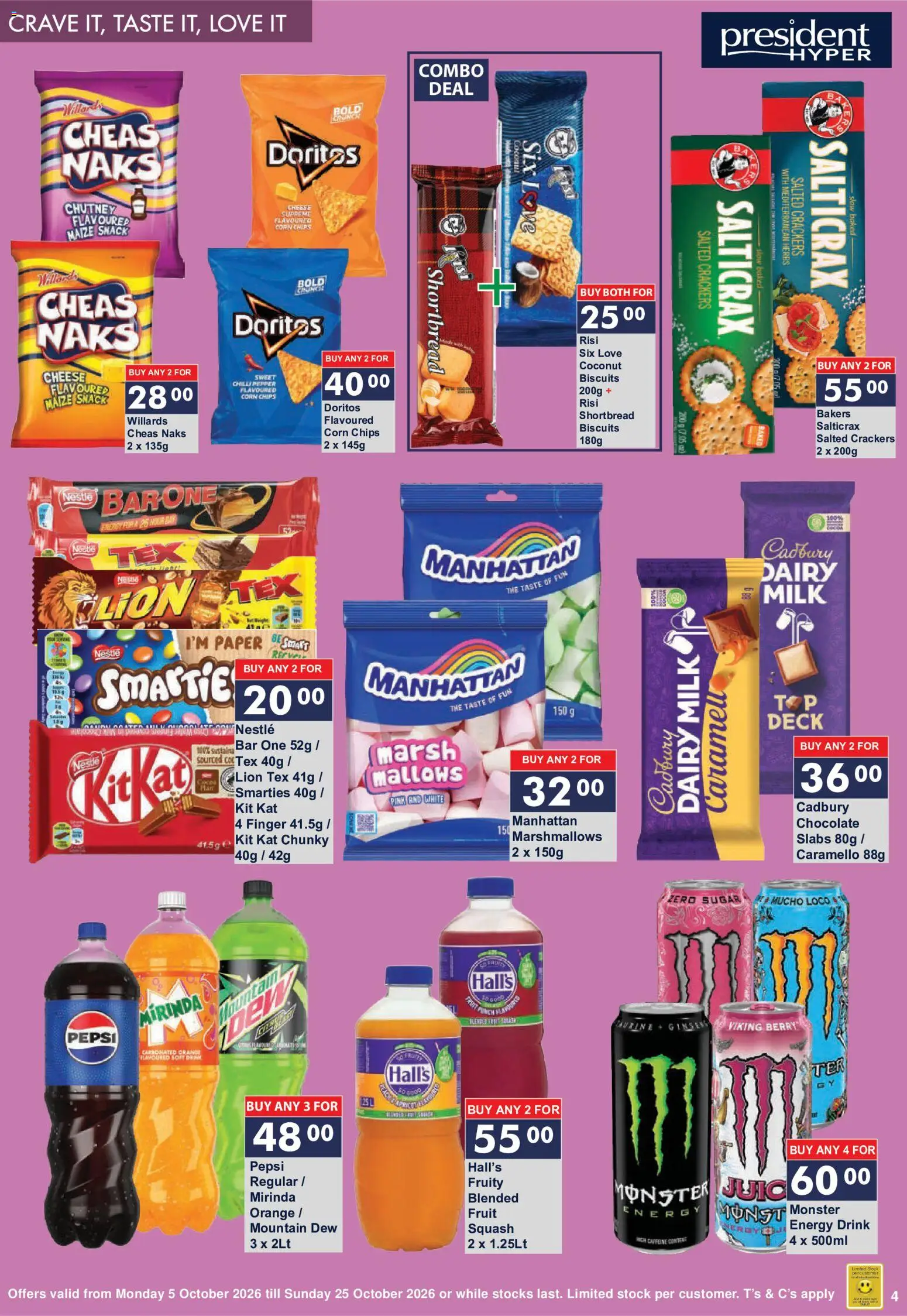 New President Hyper catalogue – valid from 05/10/2026 | Page: 4 | Products: Stock, Fruit, Sugar, Chilli