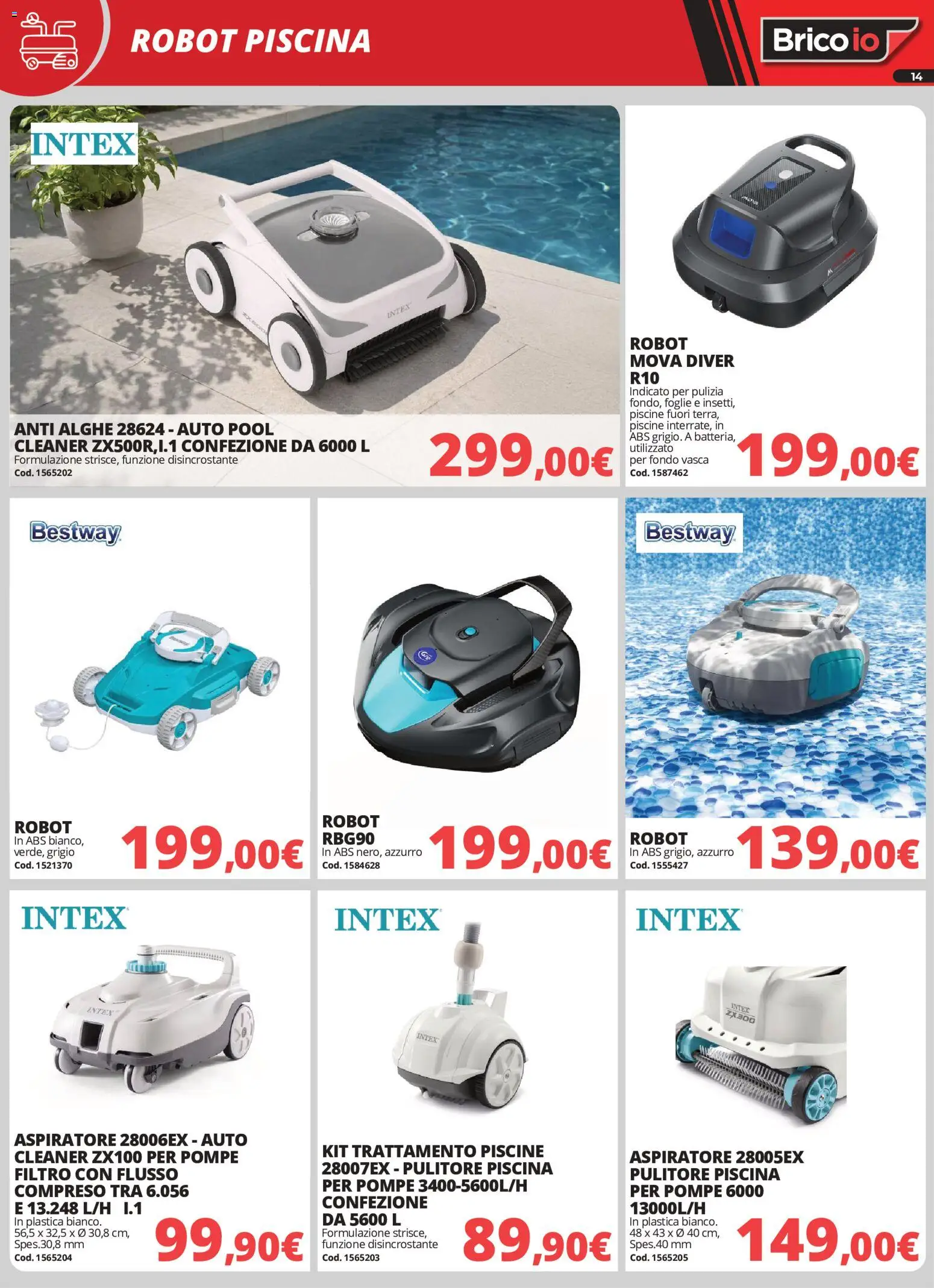 Volantino Brico io del 18/06/2026 | Pagina: 14 | Prodotti: Piscina, Robot