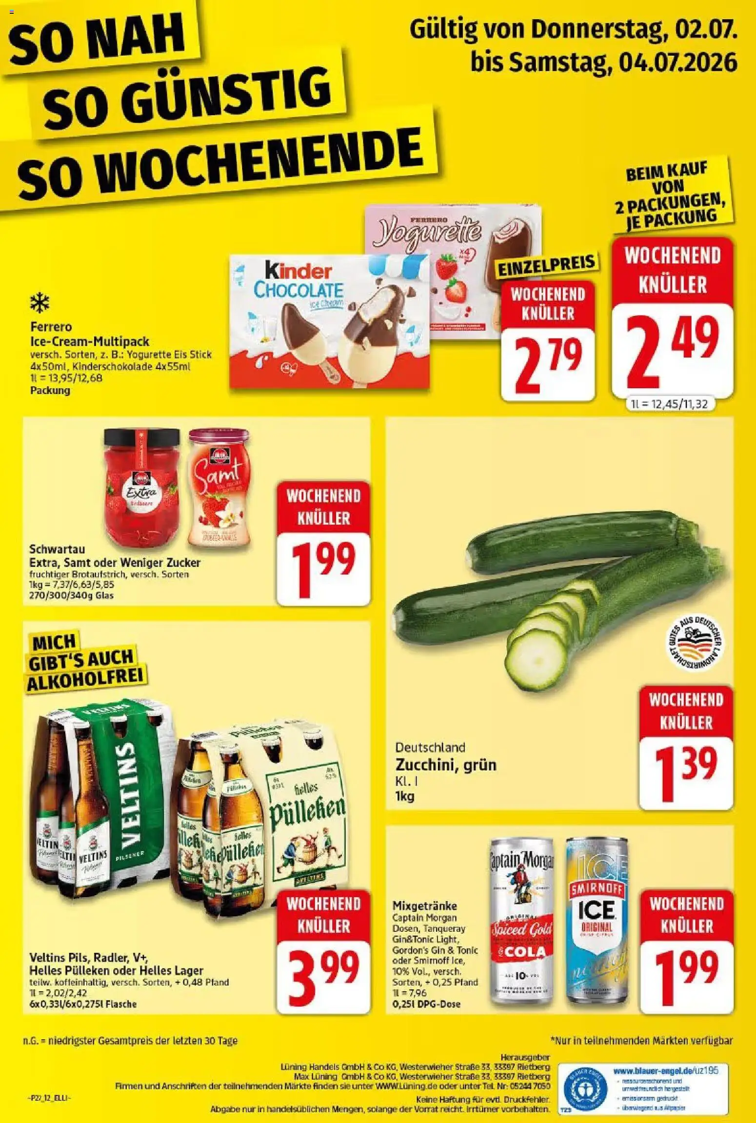 Elli Markt Prospekt Langenberg – gültig ab 29.06.2026 | Seite: 12 | Produkte: Gordon's gin, Zucker, Smirnoff, Gin