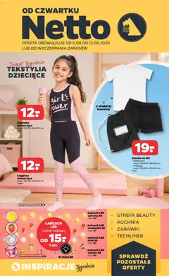 Pogląd oferty "Netto gazetka od czwartku NonFood" - ważna od 06.08.2026 | Strona: 1 | Produkty: Legginsy, Cytryny, Truskawki, Tekstylia