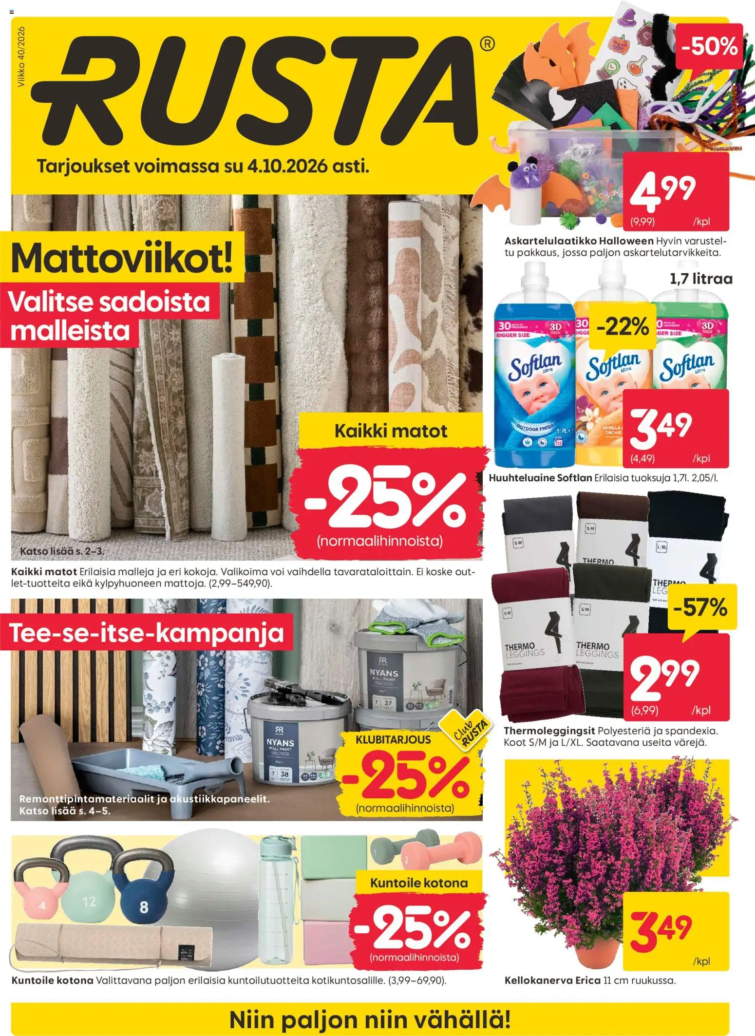 Rusta tarjoukset – voimassa 28/09/2026 alkaen | Sivu: 1