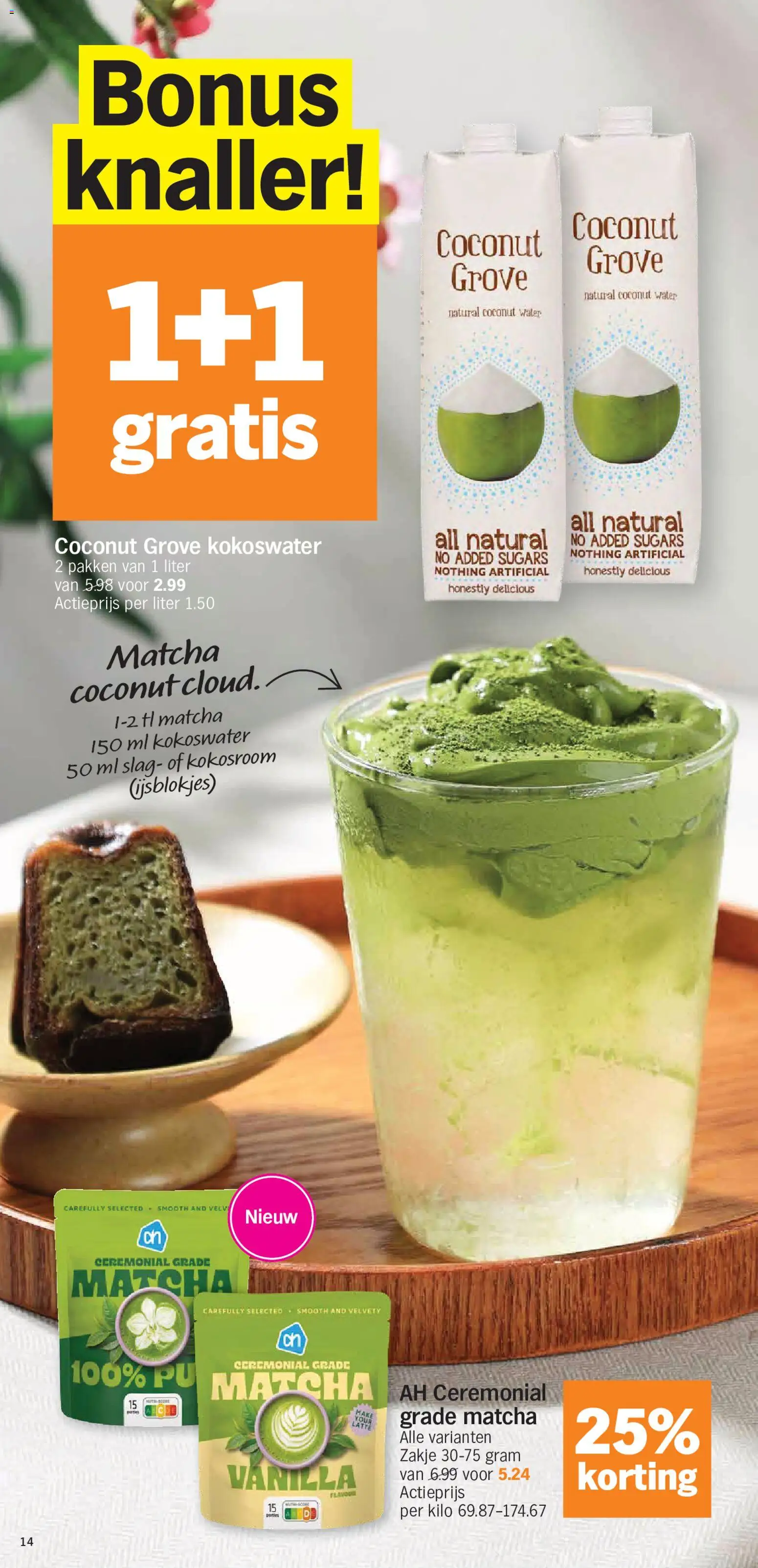 {H1} | Pagina: 14 | Producten: Matcha, Water