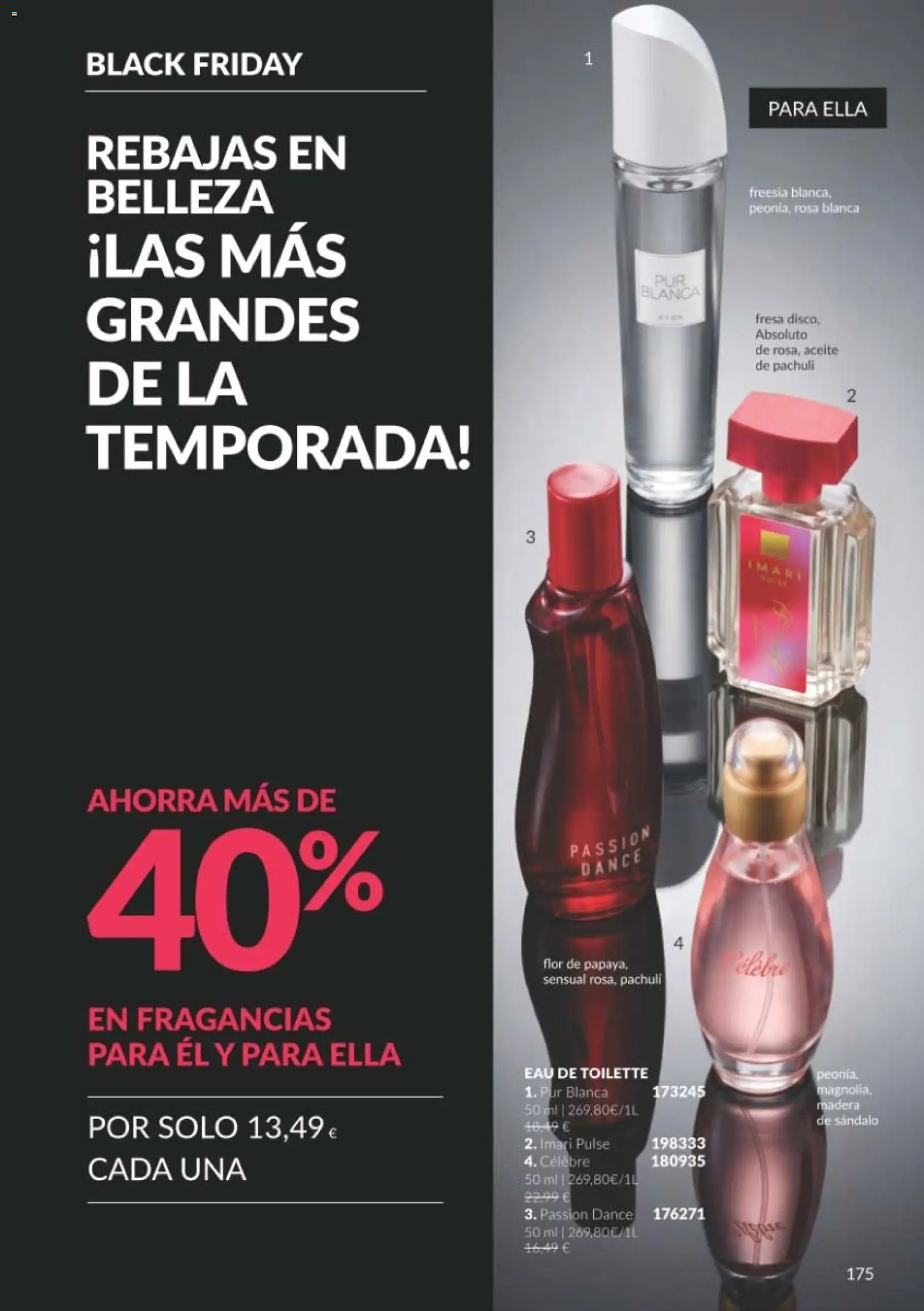 Catálogo AVON Black Friday │ válido desde el 01/11/2026 | Página: 175 | Productos: Eau de toilette, Aceite
