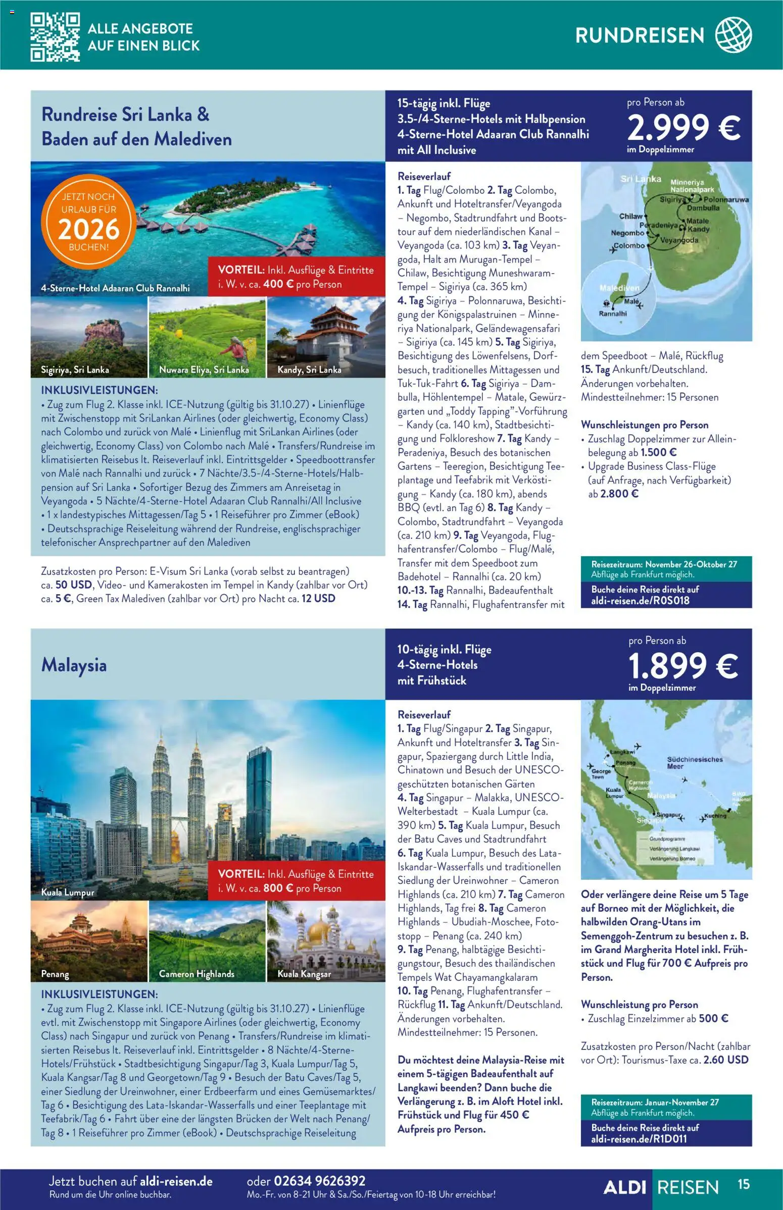 Aldi Reisen Reisemagazin – gültig ab 01.08.2026 | Seite: 15