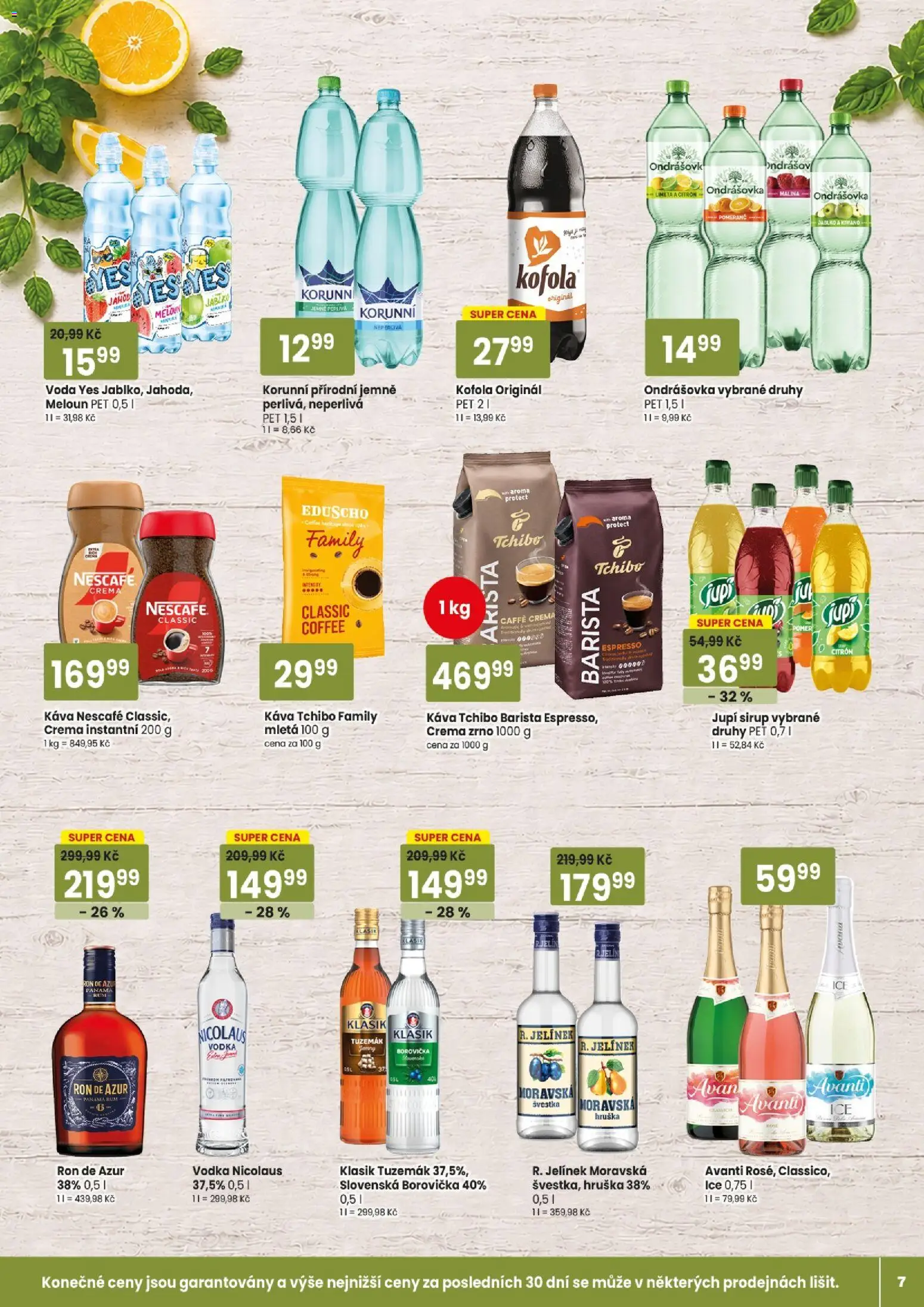 Tempo leták od 12.08.2026 | Strana: 7 | Produkty: Ondrášovka, Káva, Nescafé, Caffè crema