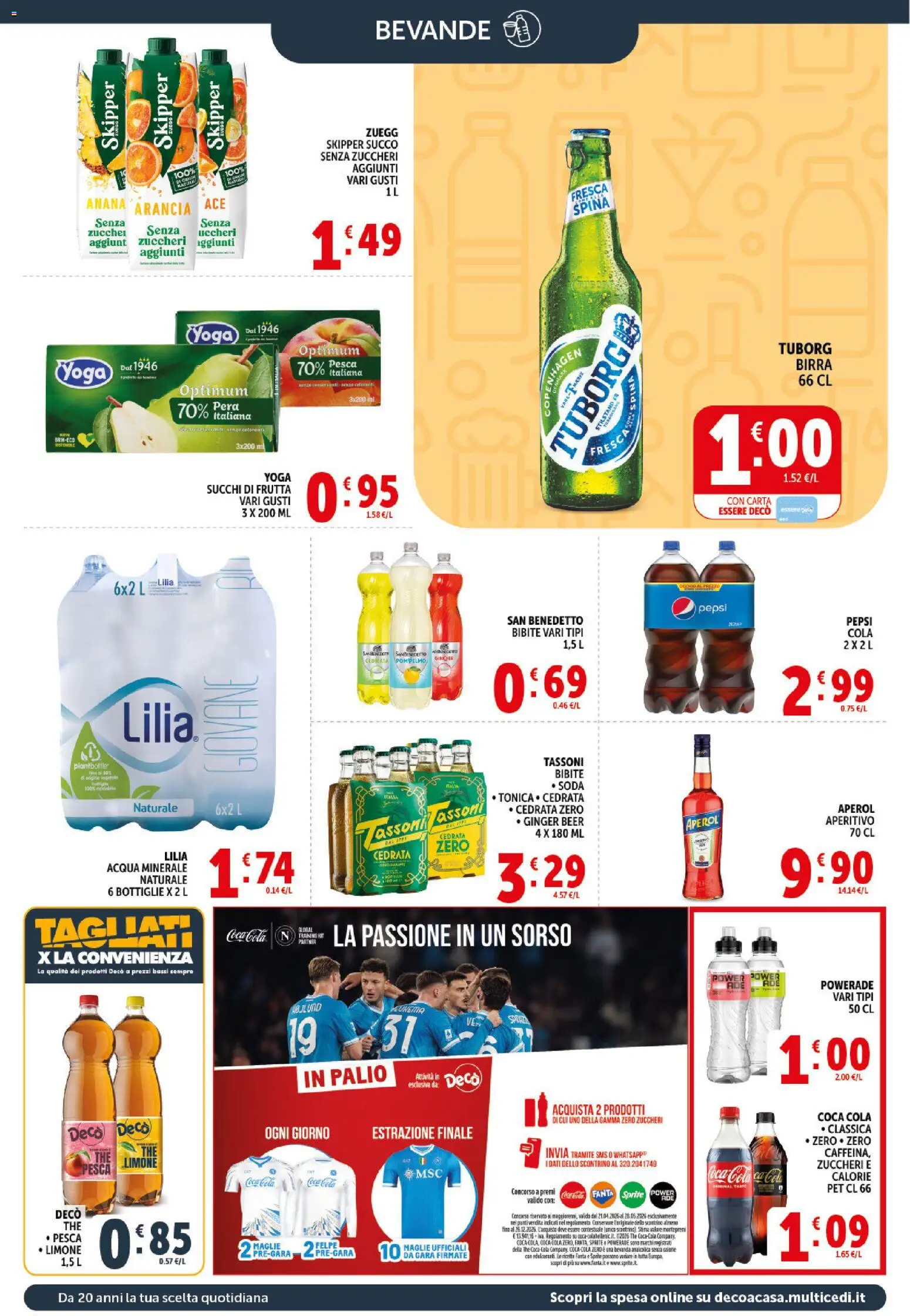 Volantino Decò del 20.05.2026 | Pagina: 16 | Prodotti: Birra, Limone, Pesca, Cedrata