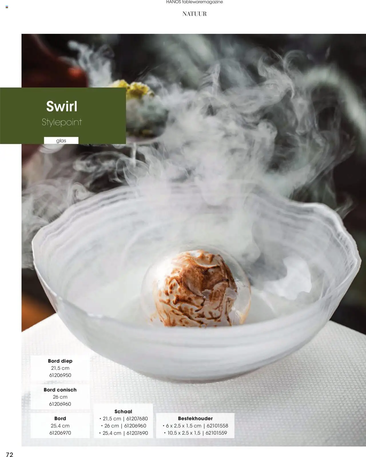 {H1} | Pagina: 72 | Producten: Bord, Schaal, Glas