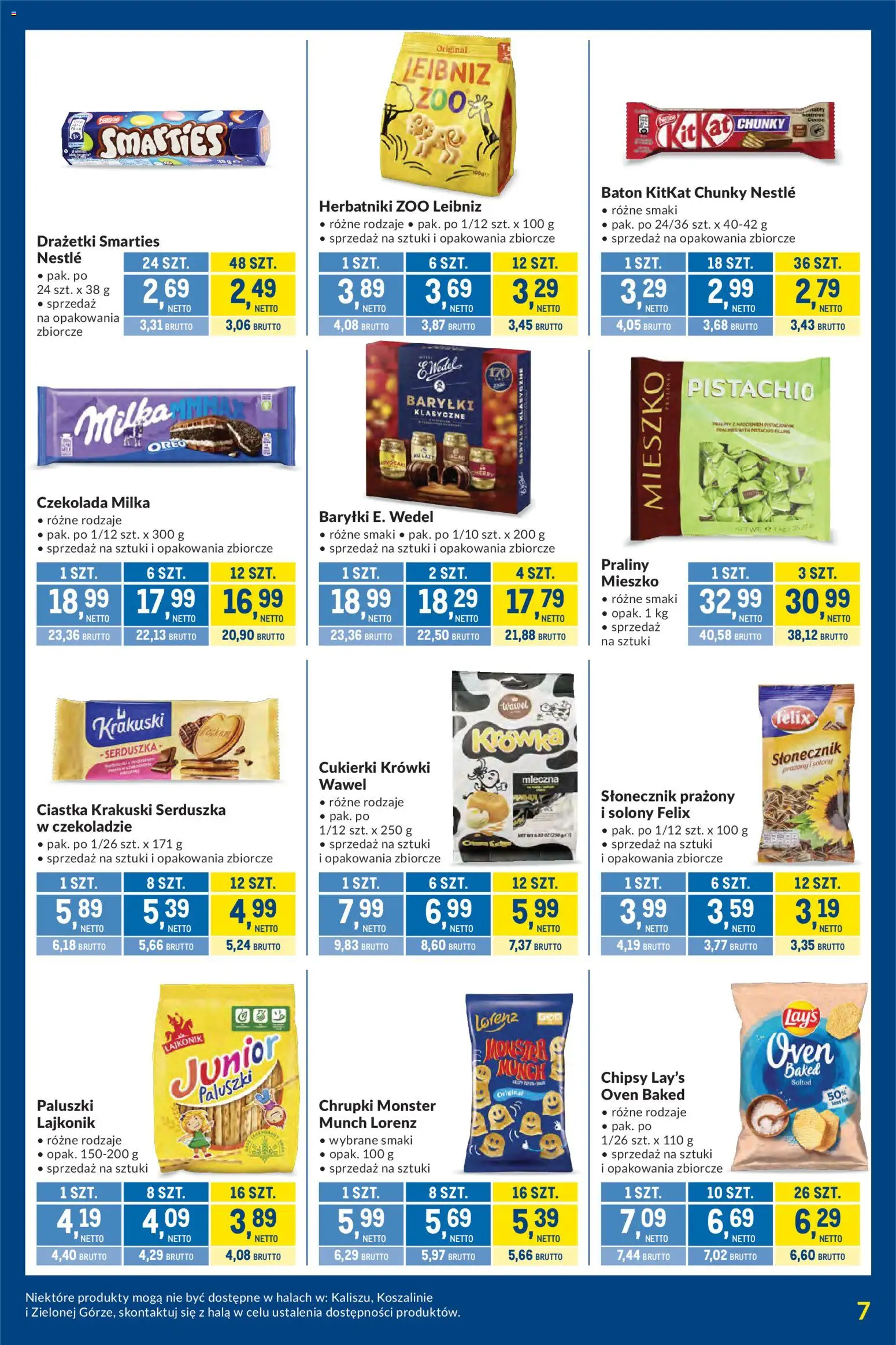Makro gazetka - Kupujesz więcej płacisz mniej od 09.06.2026 | Strona: 7 | Produkty: Chipsy, Chrupki, Czekolada milka, Cukierki