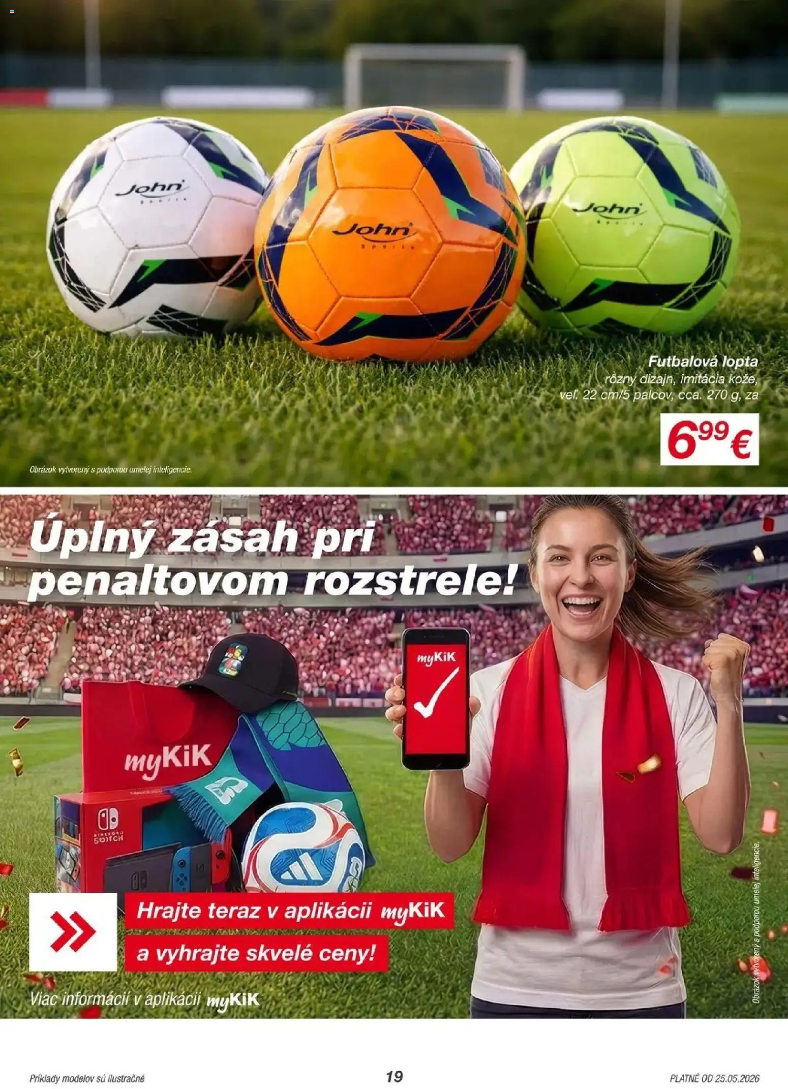 Nové Kik akcie – leták je platný od 25.05.2026 | Strana: 19 | Produkty: Lopta