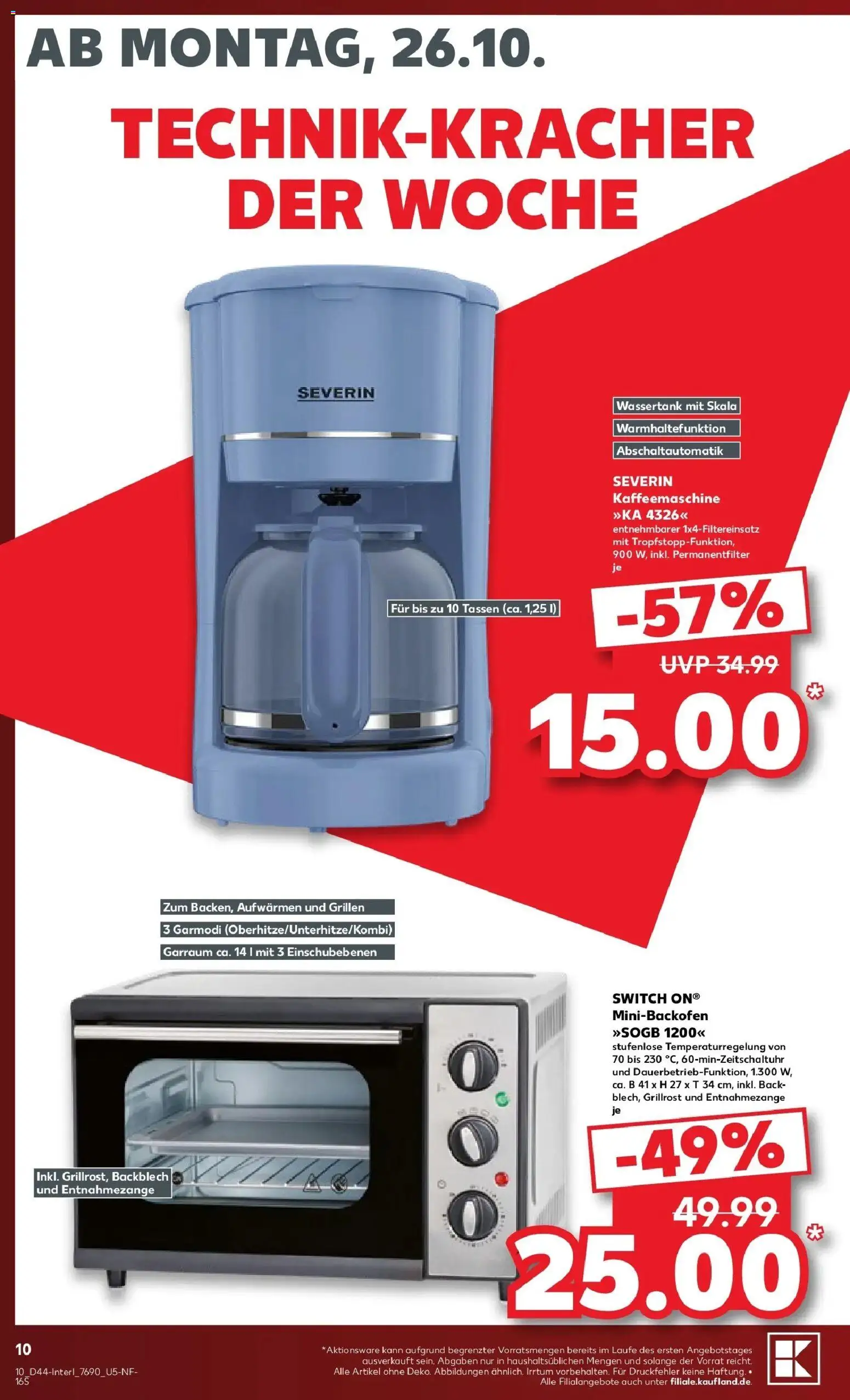 Prospekt Kaufland ab 26.10.2026 » Angebote Online zum Blättern | Seite: 14 | Produkte: Kaffeemaschine
