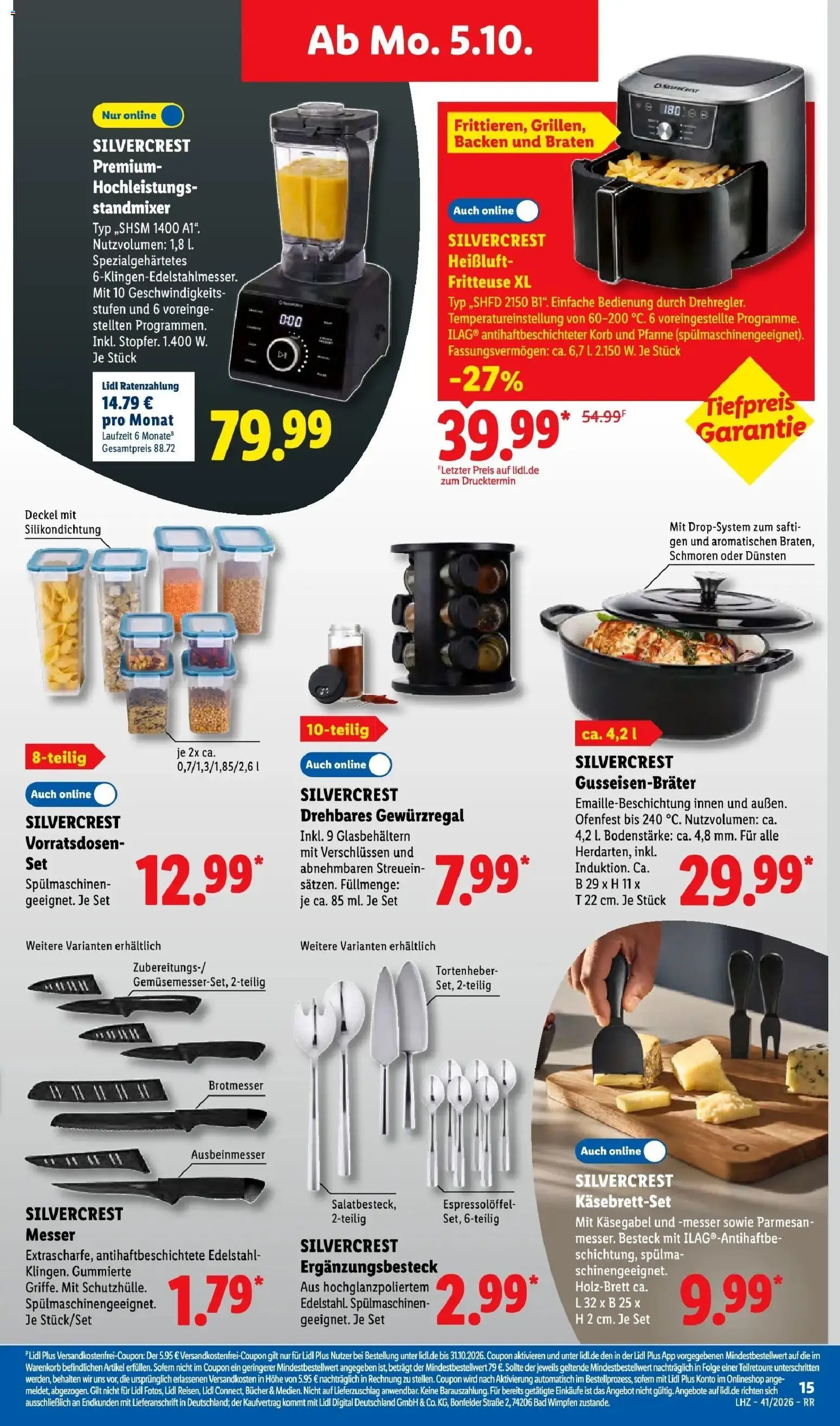 Lidl Prospekt Gelsenkirchen (ab 05.10.2026) zum Blättern » Angebote | Seite: 35 | Produkte: Mixer, Bad, Korb, Fritteuse