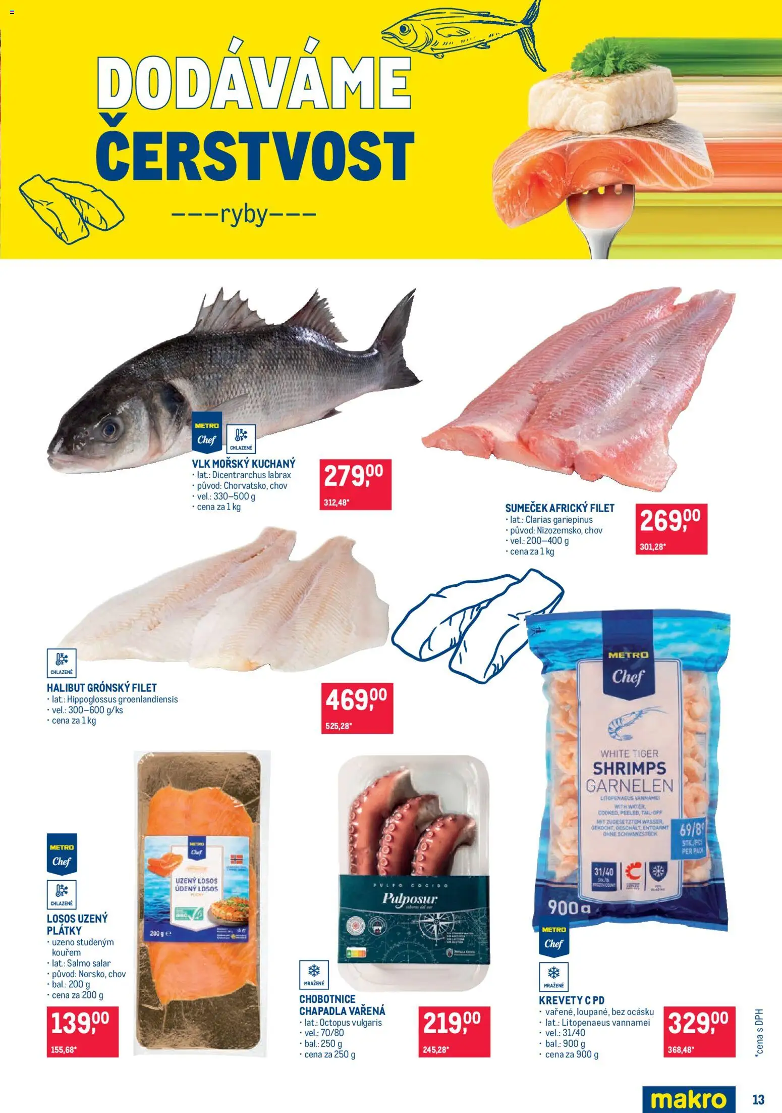 Makro leták - Pro milovníky jídla od 29.07.2026 | Strana: 13 | Produkty: Tiger, Ryby, Losos, Uzený losos