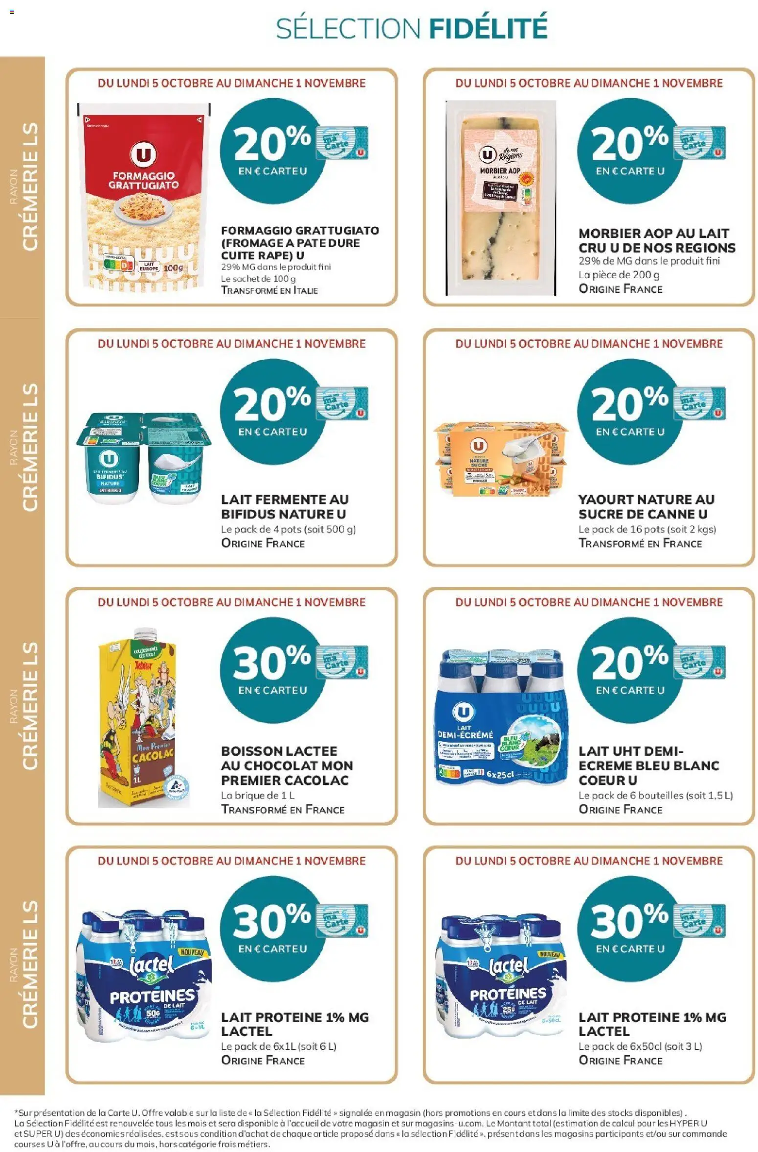 {H1} | Page: 8 | Produits: Yaourt nature, Morbier, Lait, Yaourt