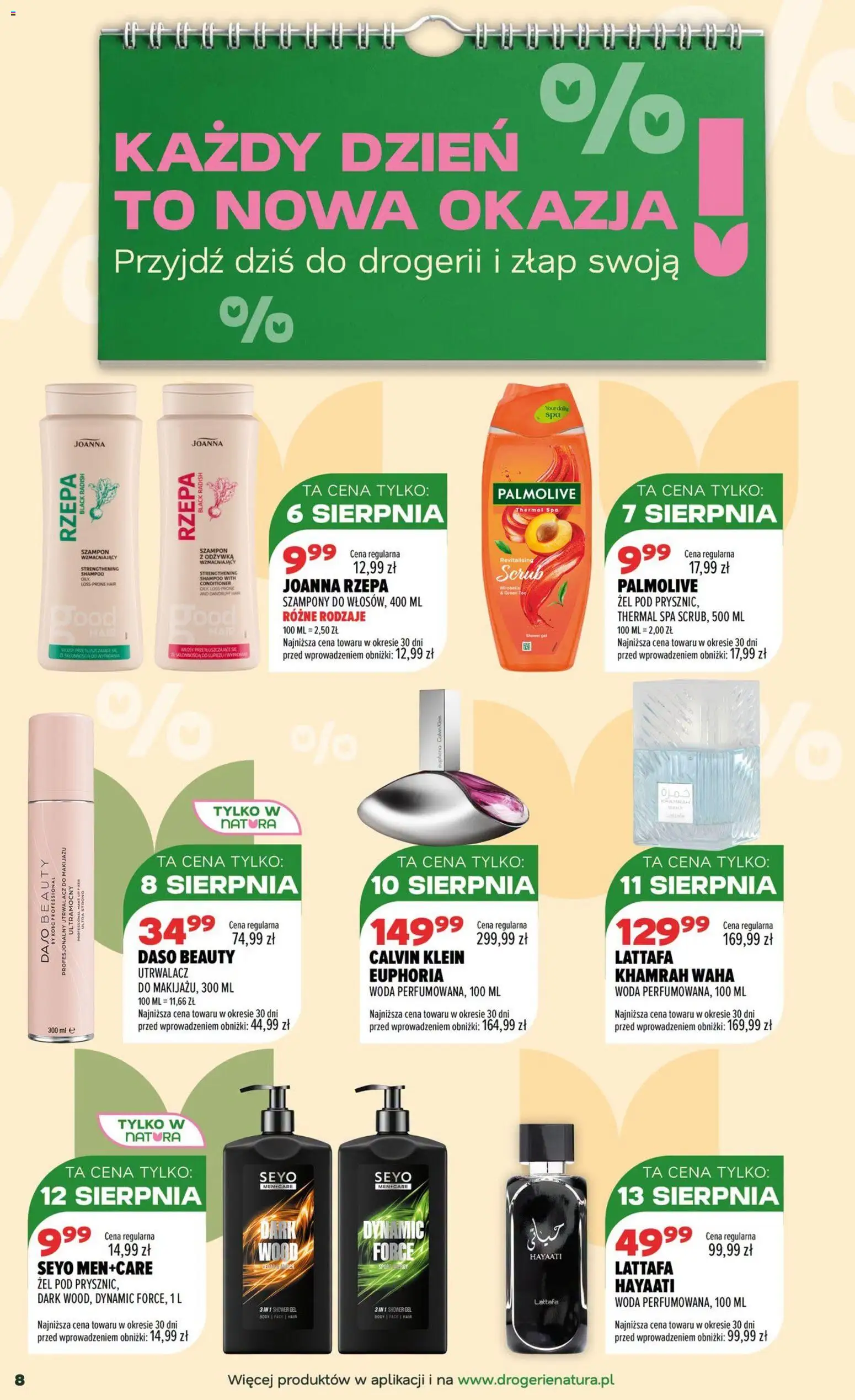 Drogerie Natura gazetka od 06.08.2026 | Strona: 8 | Produkty: Mak, Prysznic, Odżywka, Żel pod prysznic