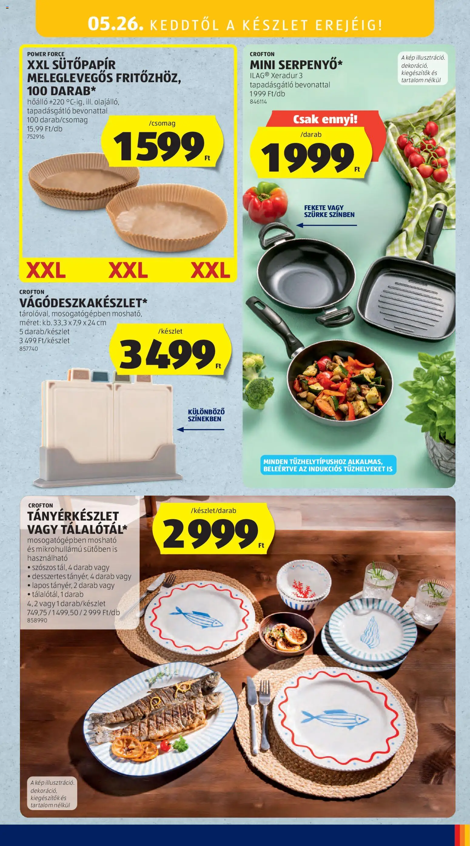 Aldi akciós ujság - amely érvényes a következő dátumtól: 21.05.2026 | Oldal: 11 | Termékek: Tányérkészlet