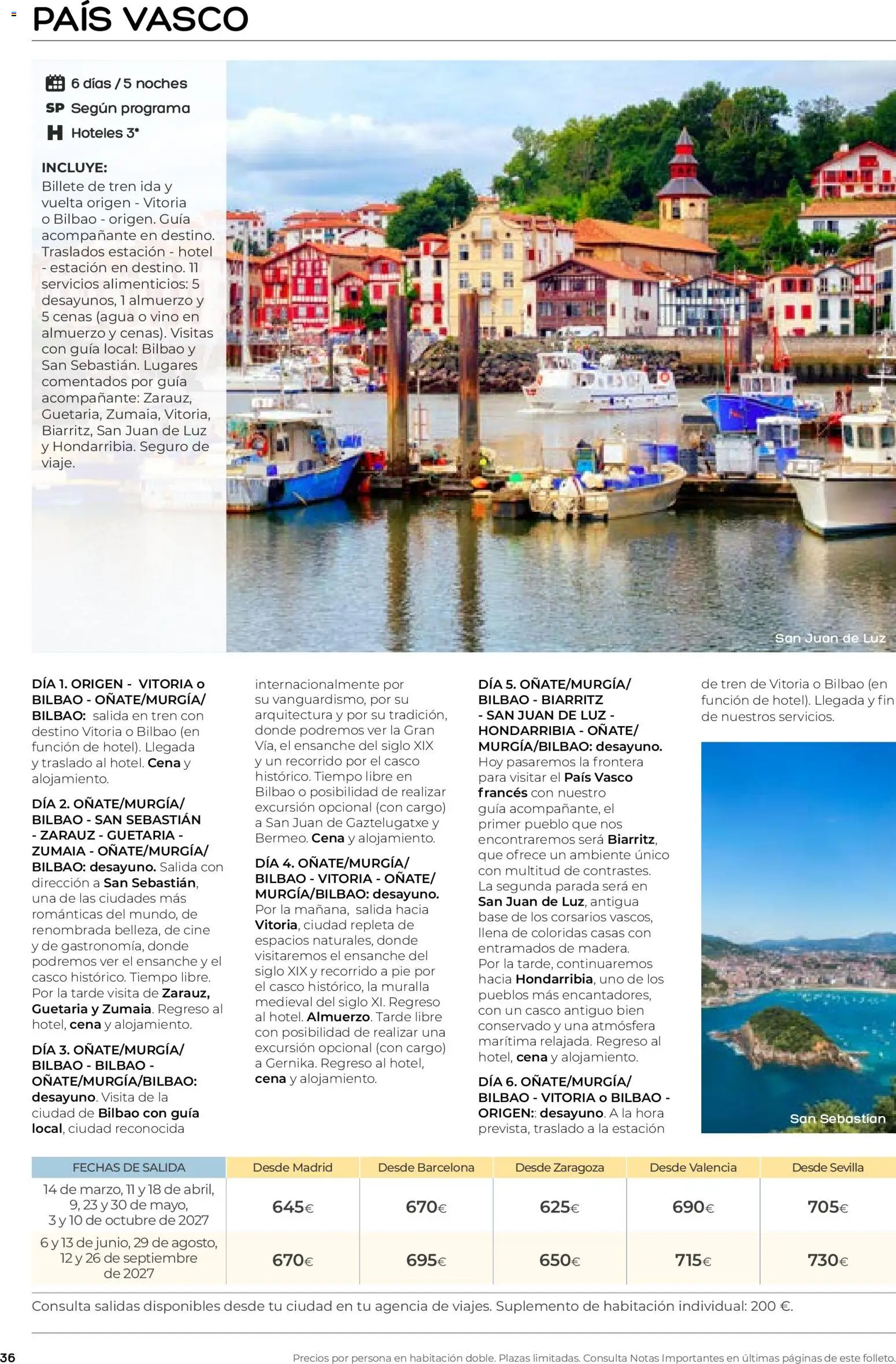 Viajes El Corte Inglés folleto Destinos Otoño y Primavera │ válido desde el 01/07/2026 | Página: 36 | Productos: Vino, Agua