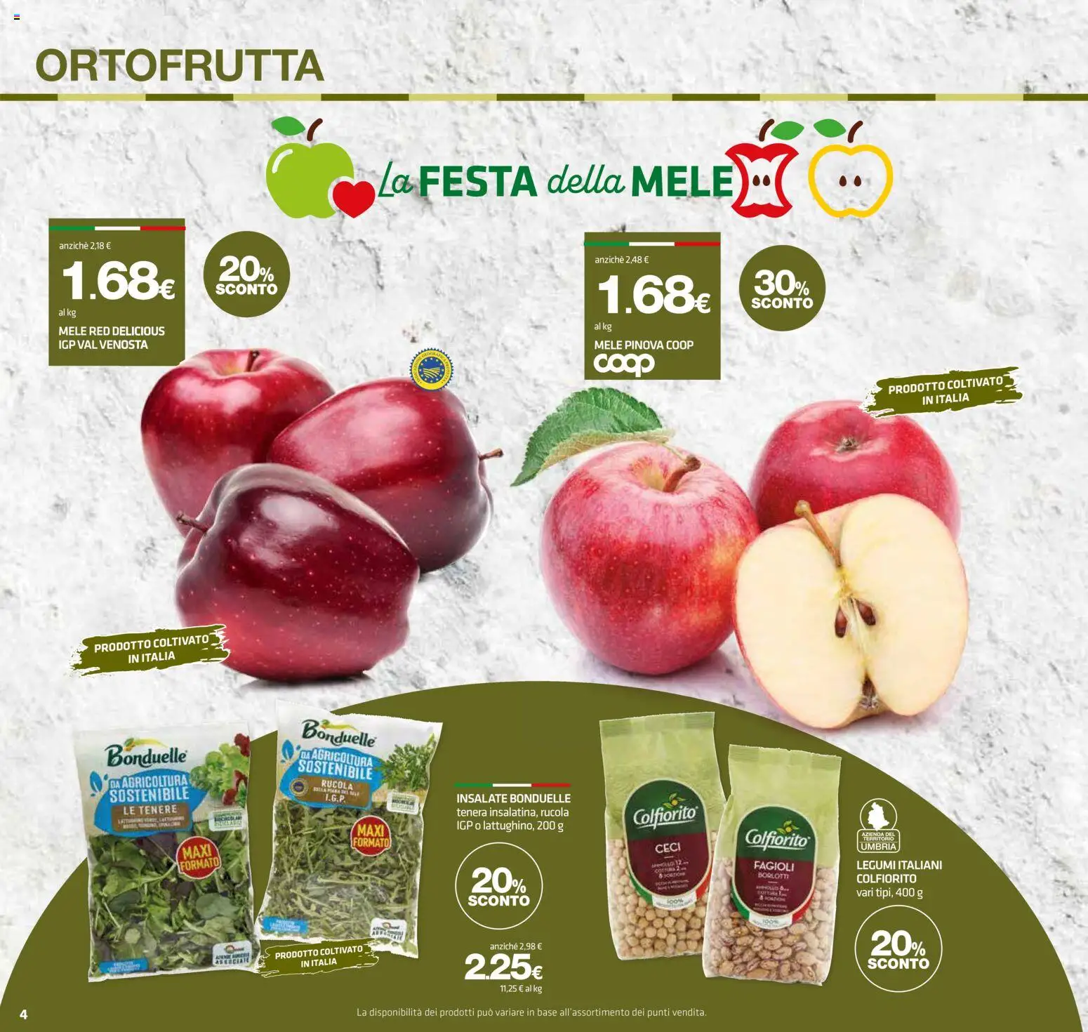 Volantino Superconti del 12.03.2026 | Pagina: 4 | Prodotti: Legumi, Mele, Ceci, Fagioli