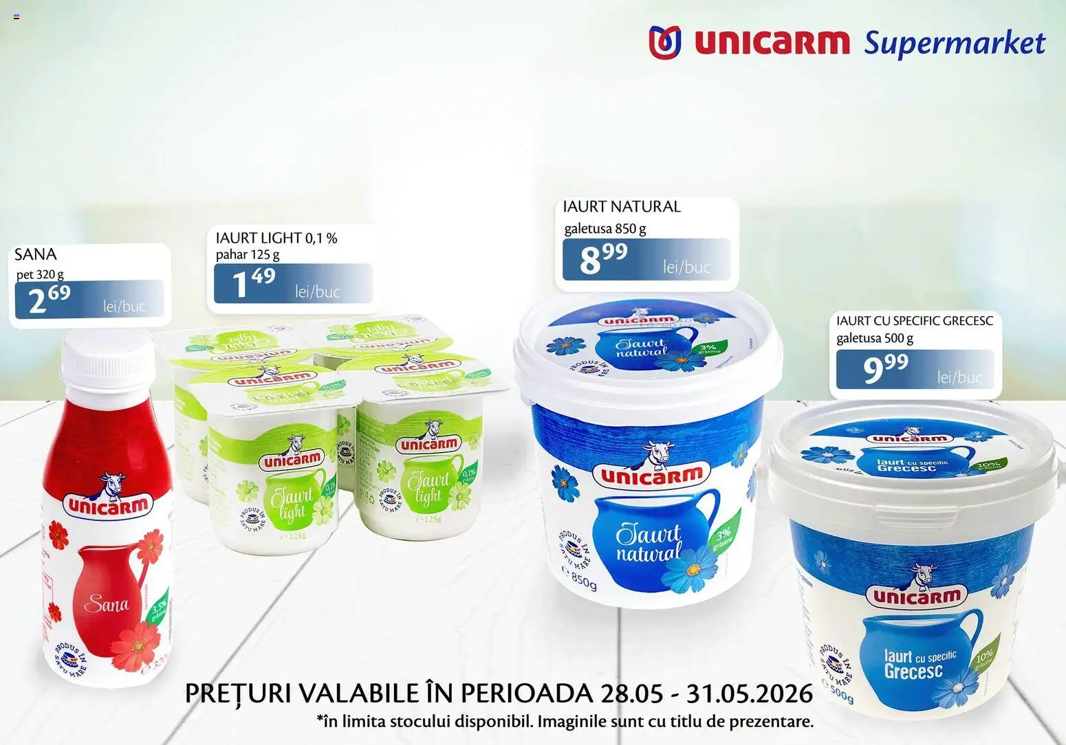 Noul catalog Unicarm – valabil de la 28.05.2026 | Pagină: 2 | Produse: Duș, Iaurt
