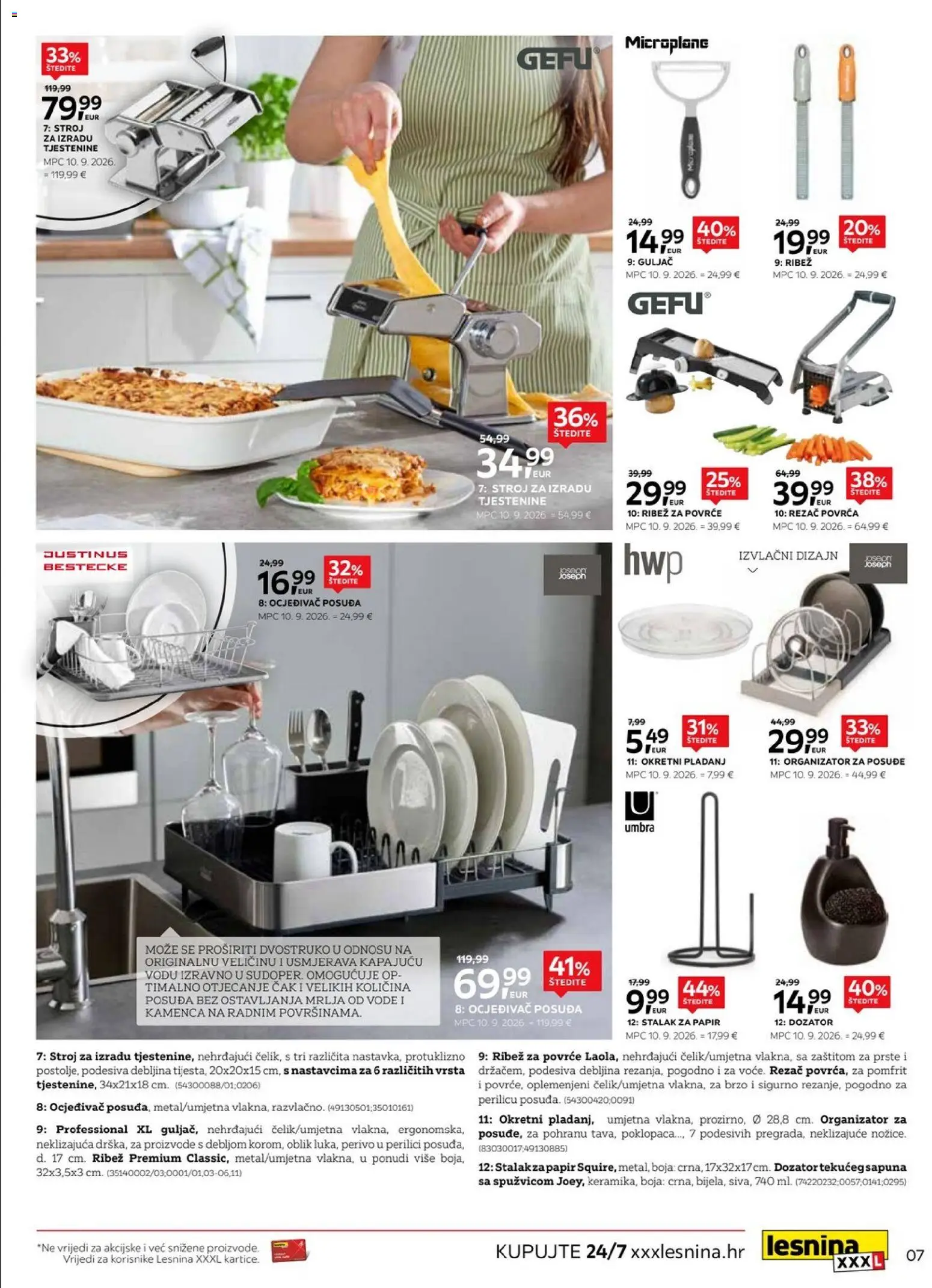 Lesnina katalog | vrijedi od 01.09.2026 | Stranica: 6 | Proizvodi: Pomfrit, Povrće, Posuđe, Rezač