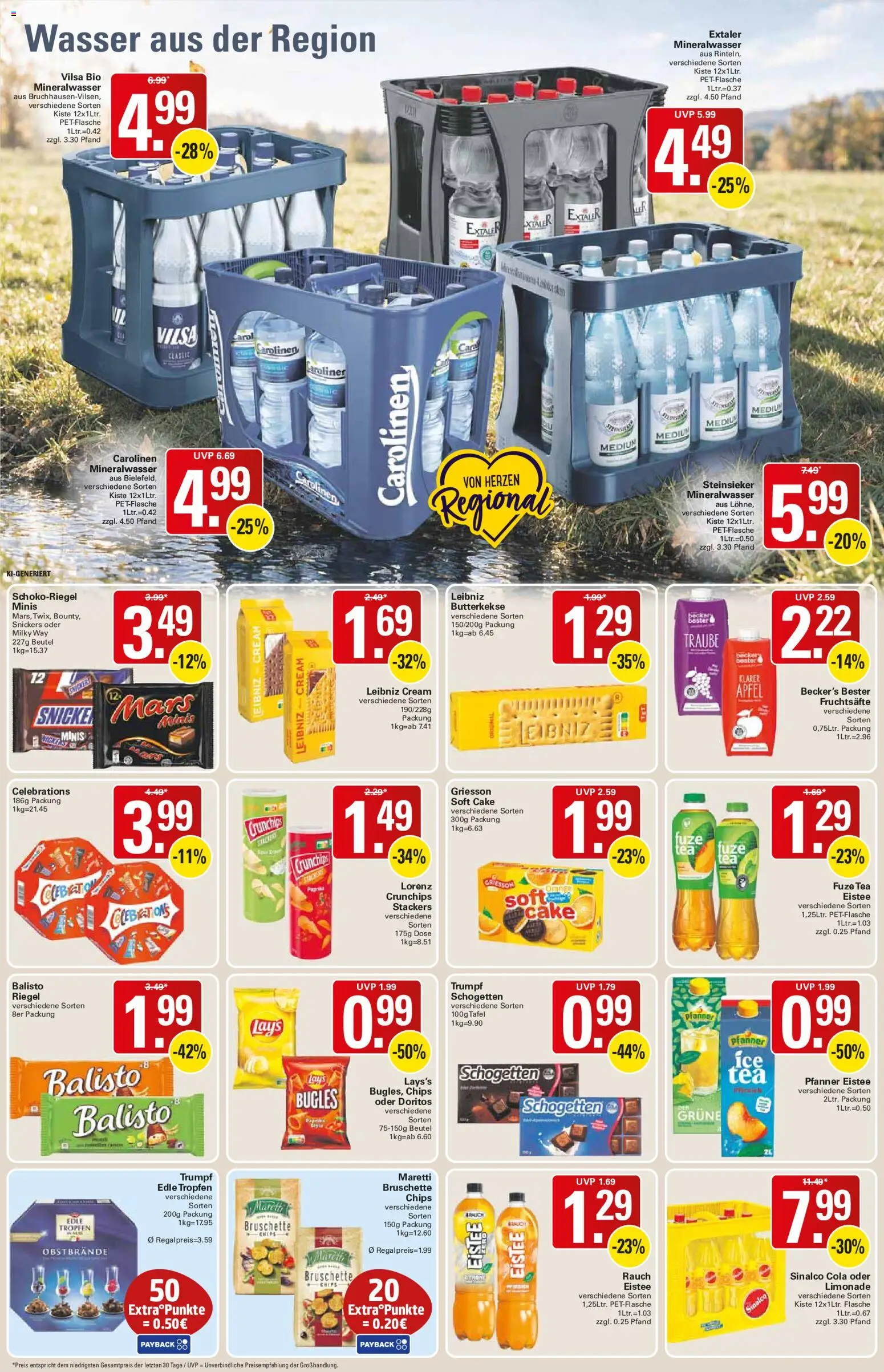 WEZ Prospekt – gültig ab 12.10.2026 | Seite: 12 | Produkte: Sinalco, Mineralwasser, Snickers, Chips