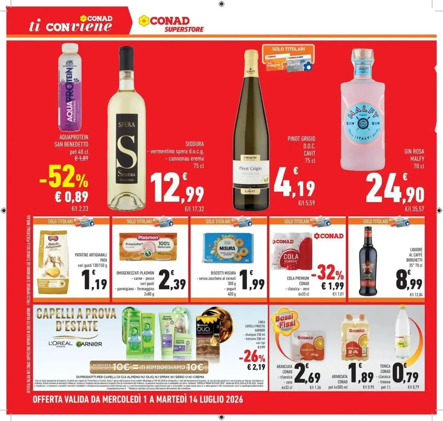 Volantino Conad del 30/06/2026 | Pagina: 40 | Prodotti: Yogurt, Pesce, Zucchero, Liquore